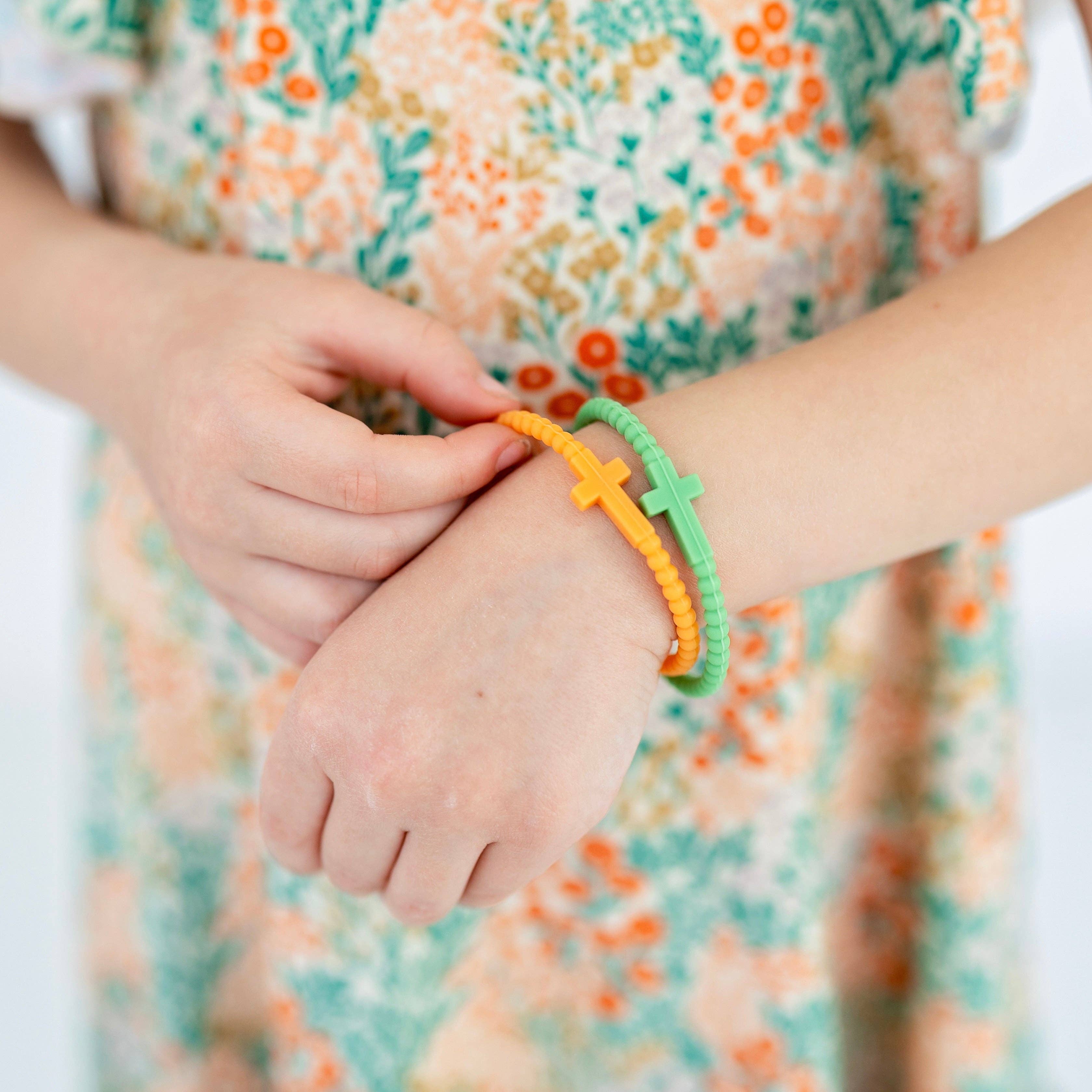Jesus Bracelets - Singles: Orange / Small - Image 12