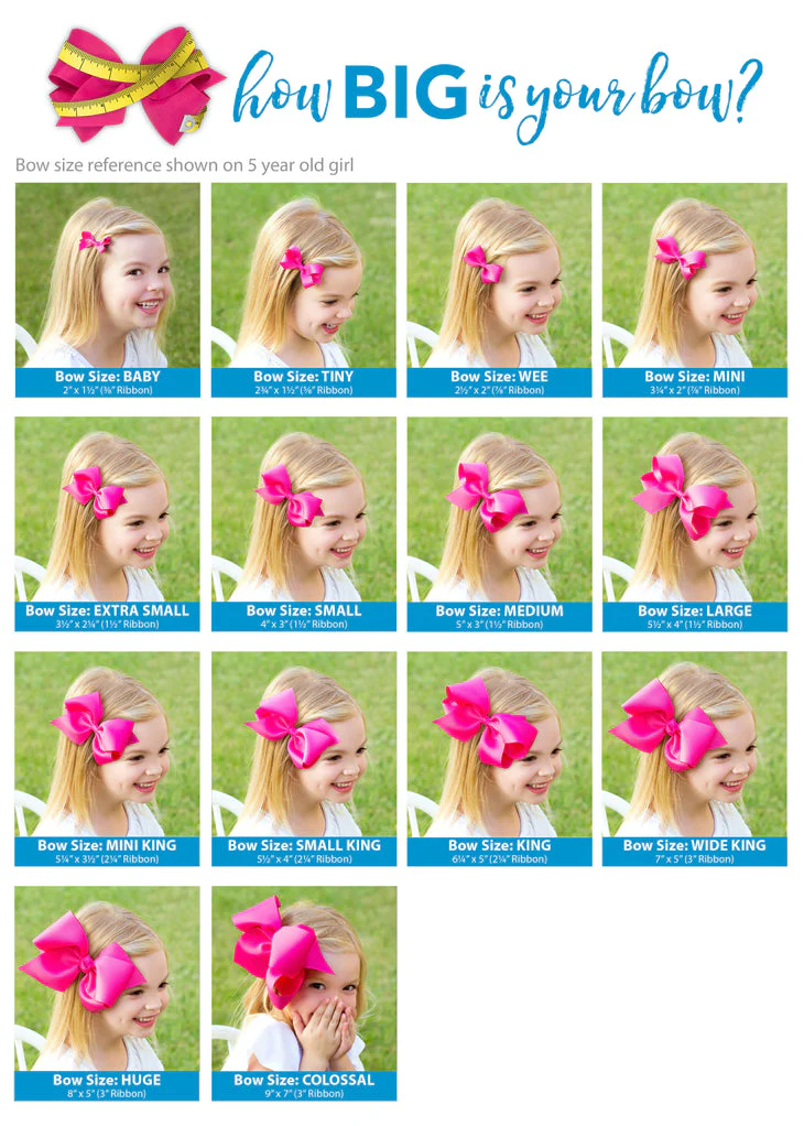 Wee Ones King Classic Grosgrain Hair Bow MANY COLORS - Image 4