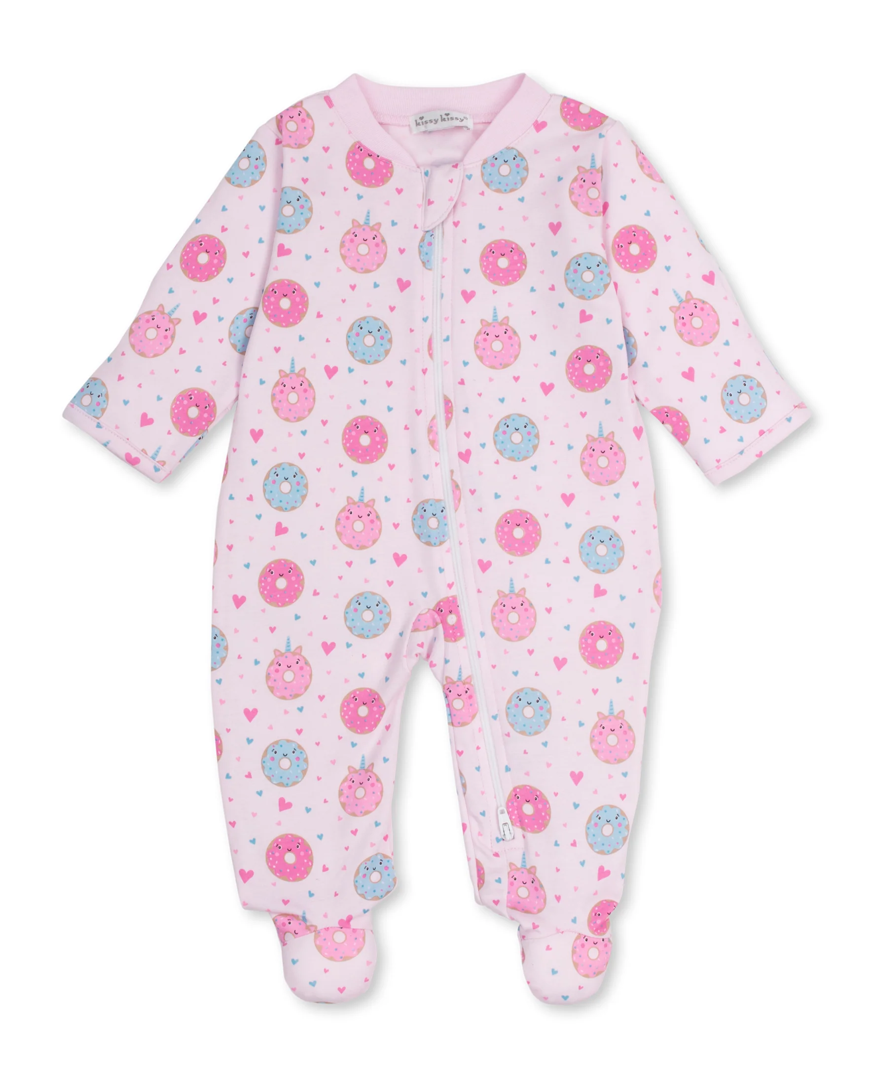 Kissy Kissy Sweet Donuts Zip Footie - Image 2