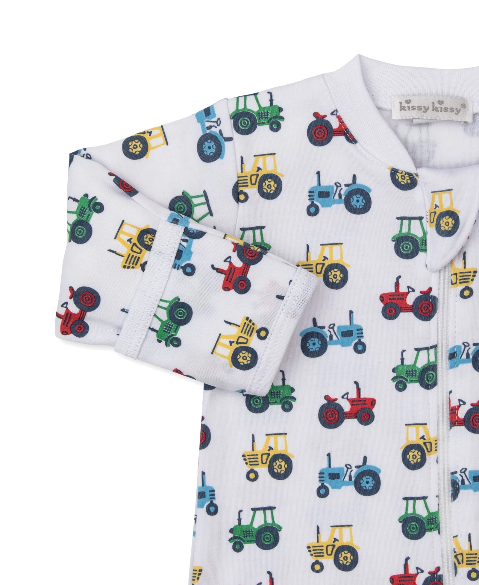 Kissy Kissy Trusty Tractors Zip Footie - Image 2