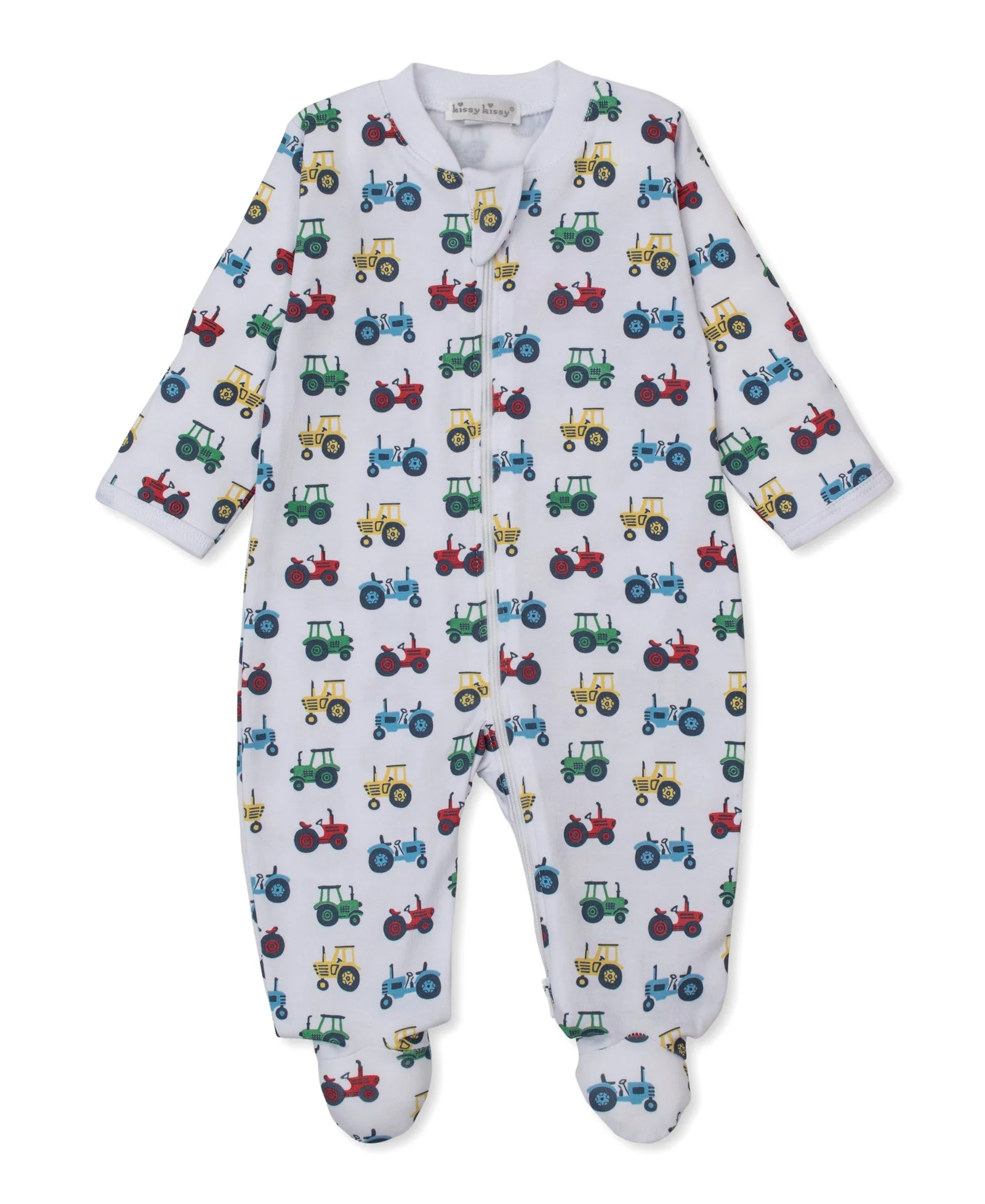 Kissy Kissy Trusty Tractors Zip Footie - Image 3