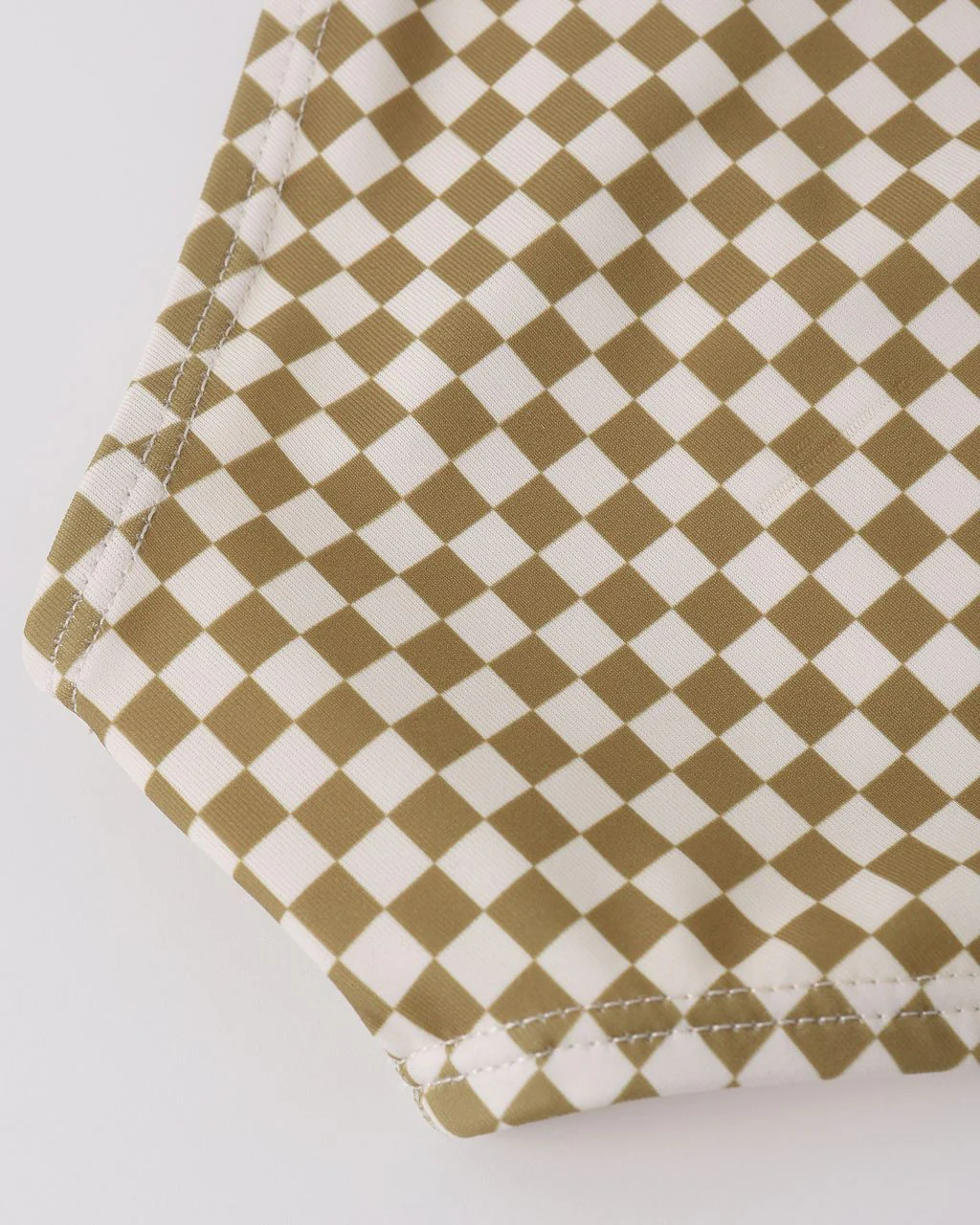 KNOTTED BIKINI OCRE CHECK - Image 3