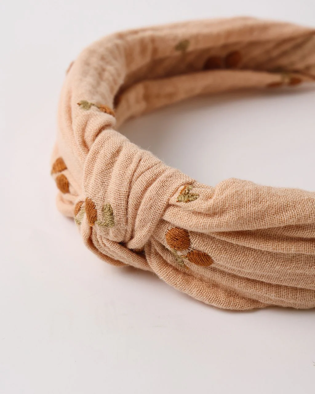 RYLEE + CRU KNOTTED HEADBAND CHERRY EMBROIDERY - Image 2