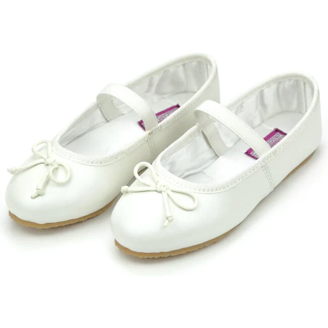 L'Amour Alia Ballerina Flat, Pearl White - Image 3