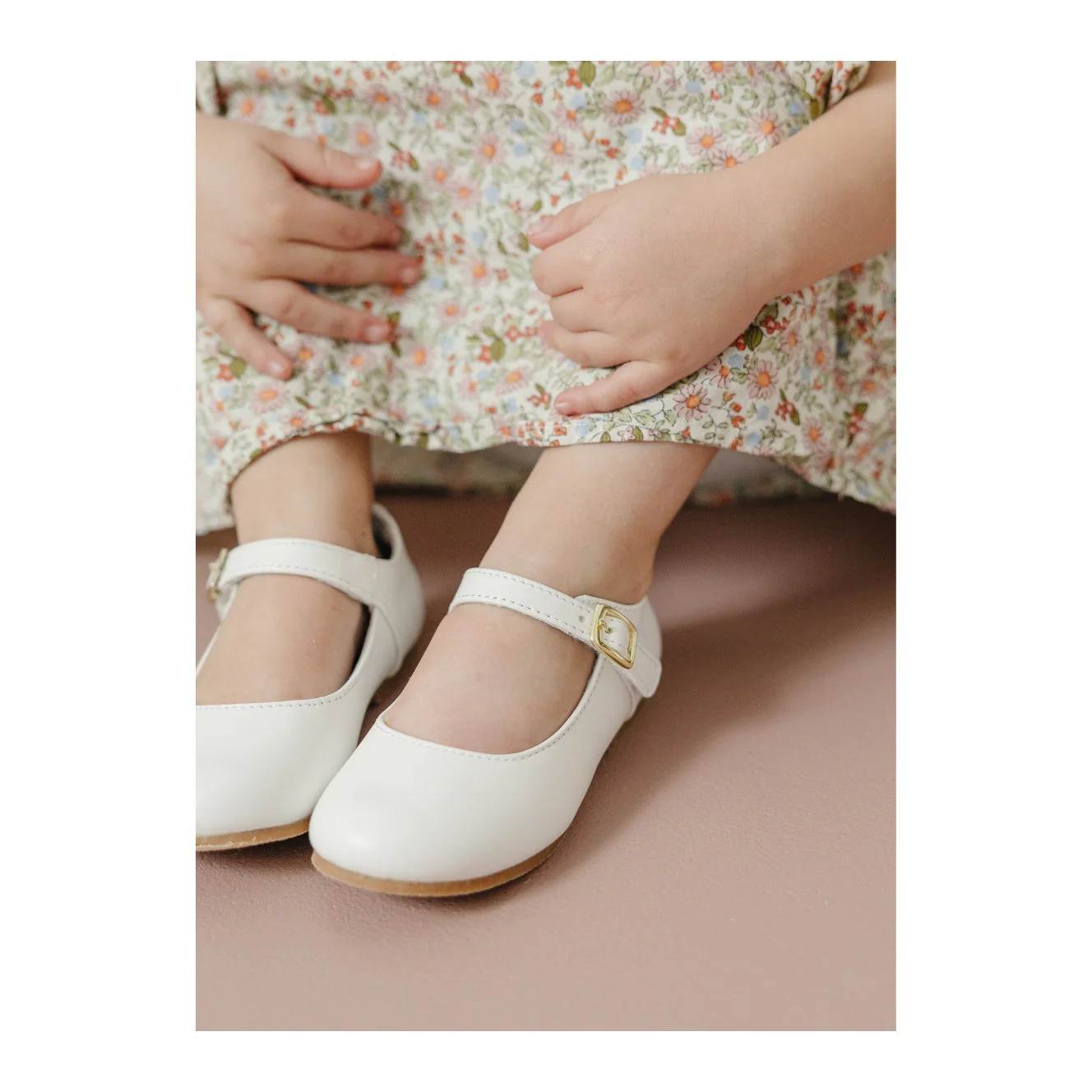 L'Amour Rebecca Dressy Flat Pearlized White - Image 3