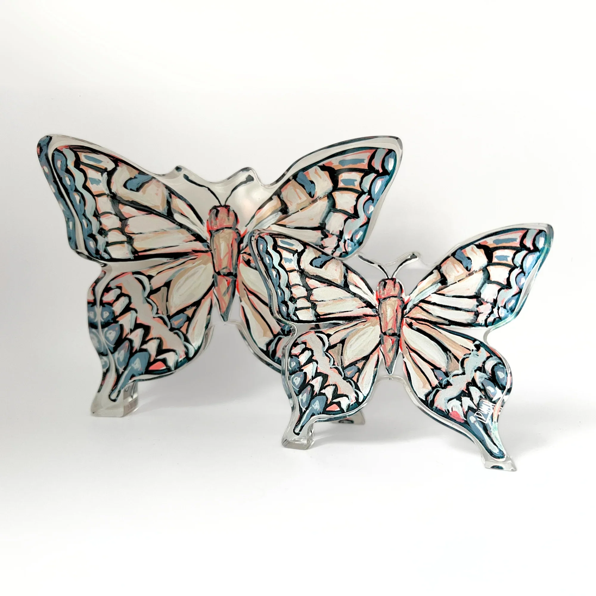 Lauren Dunn NEUTRAL BUTTERFLY ACRYLIC BLOCK - Image 2