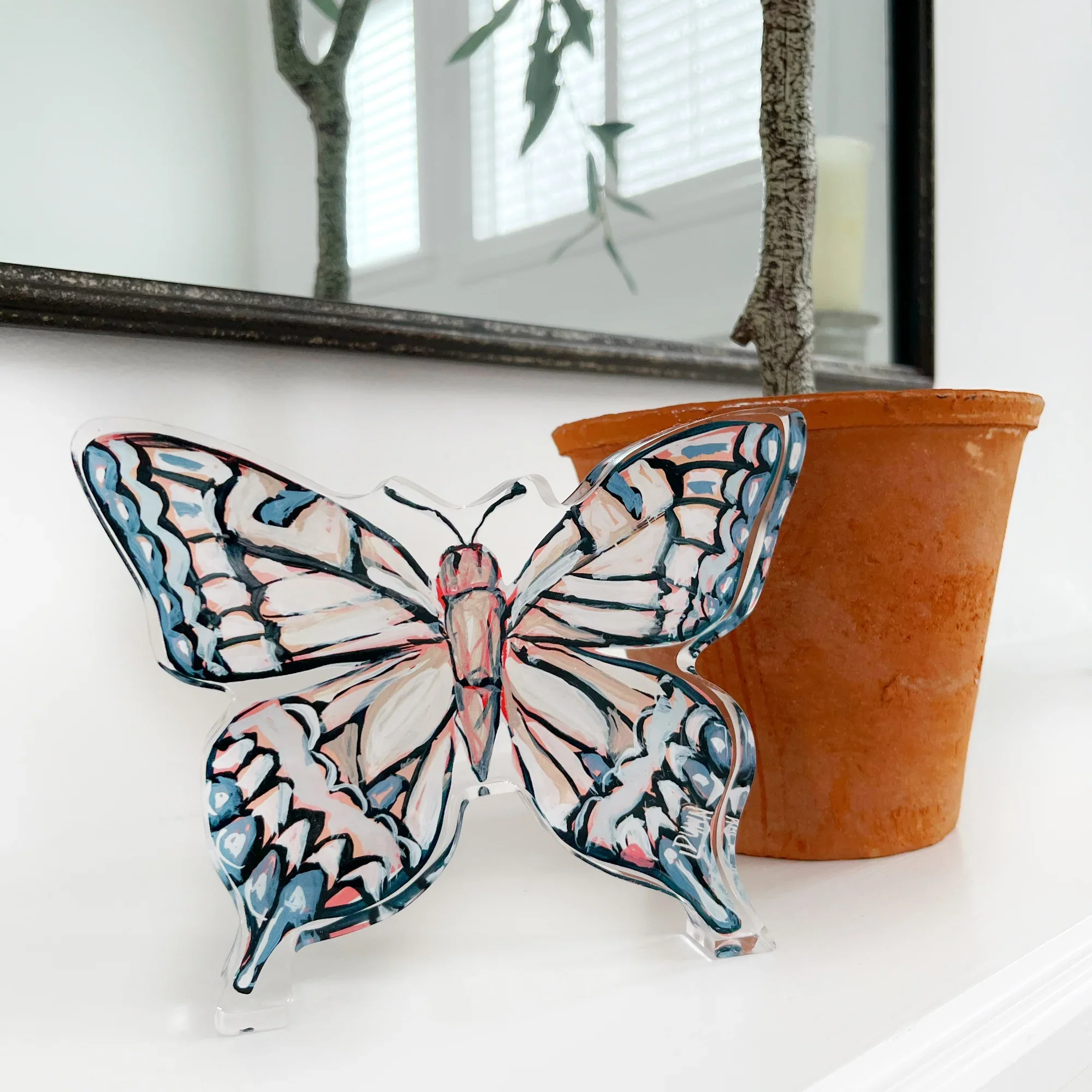 Lauren Dunn NEUTRAL BUTTERFLY ACRYLIC BLOCK - Image 3