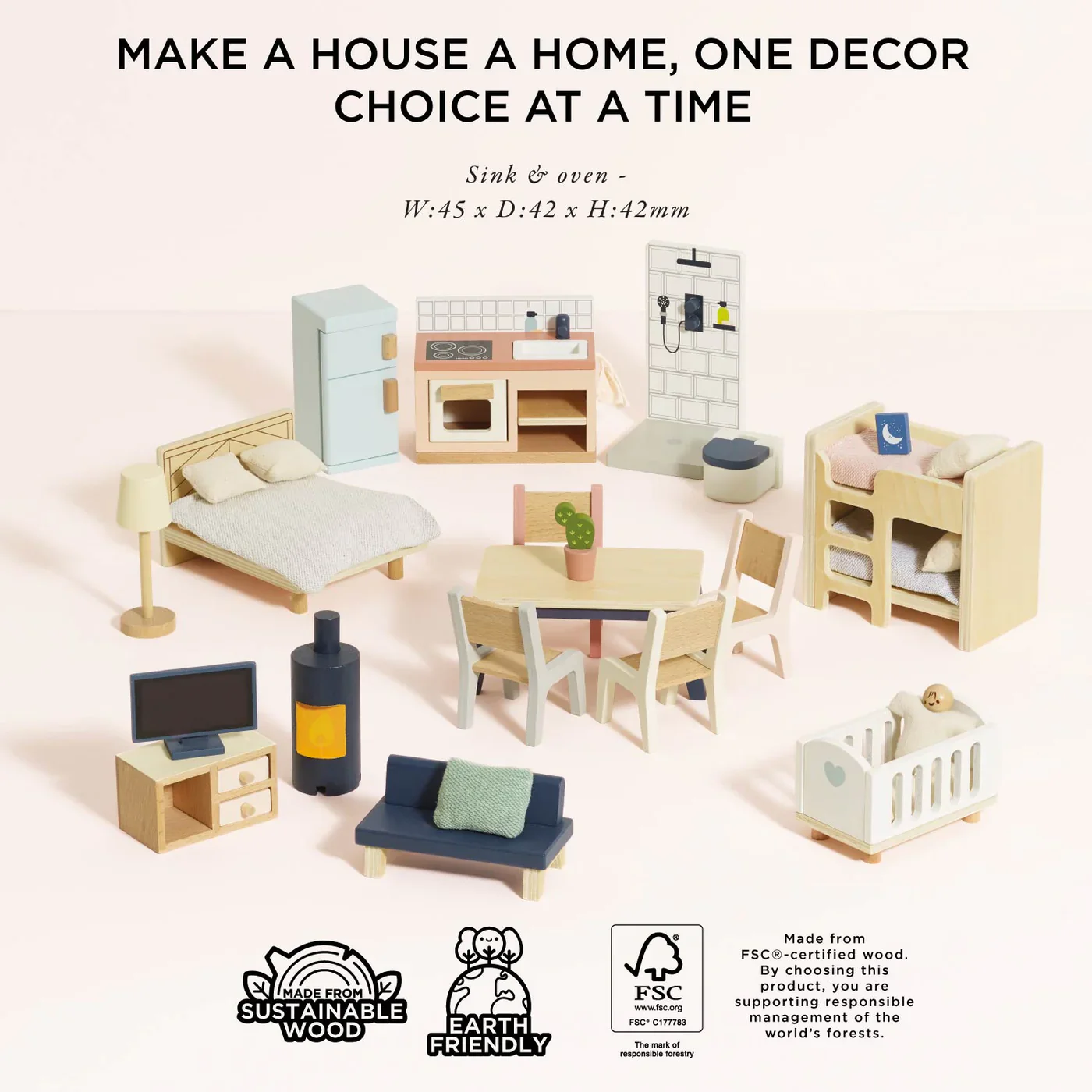 LE TOY VAN Complete Dolls house Furniture Set - Image 5