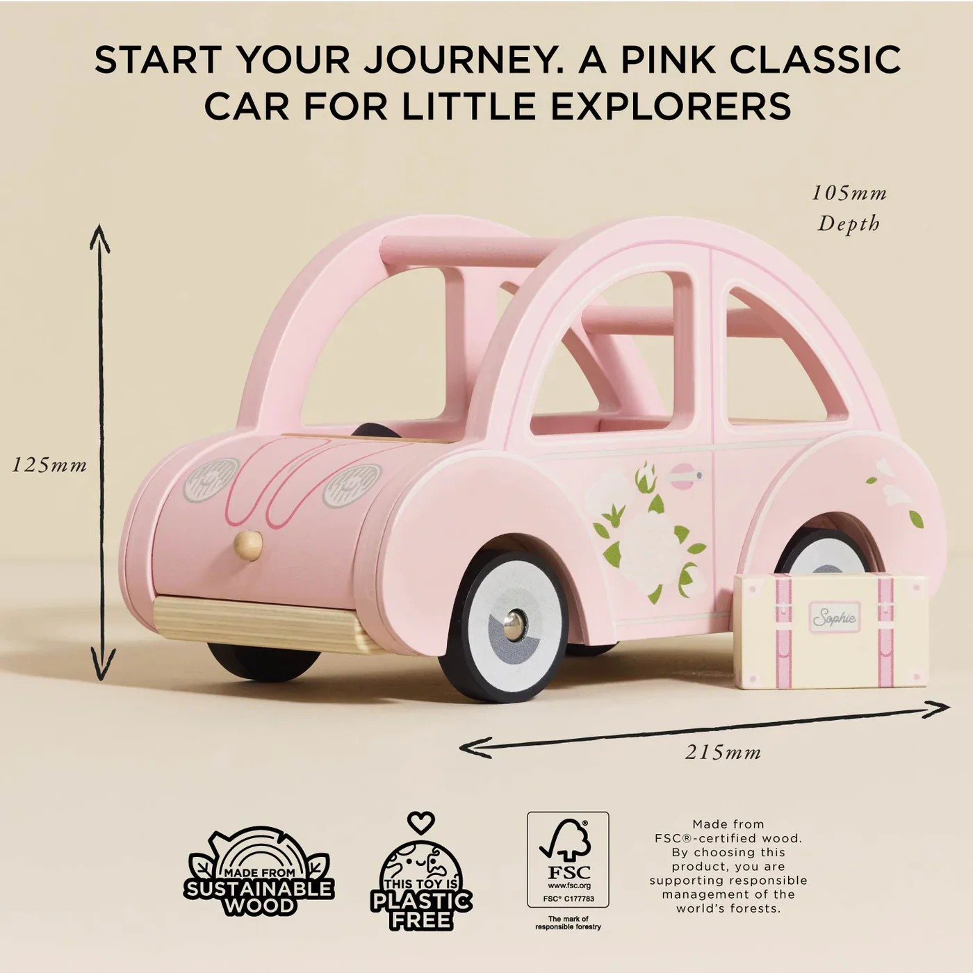 LE TOY VAN Sophie's Dolls House Toy Car - Image 5