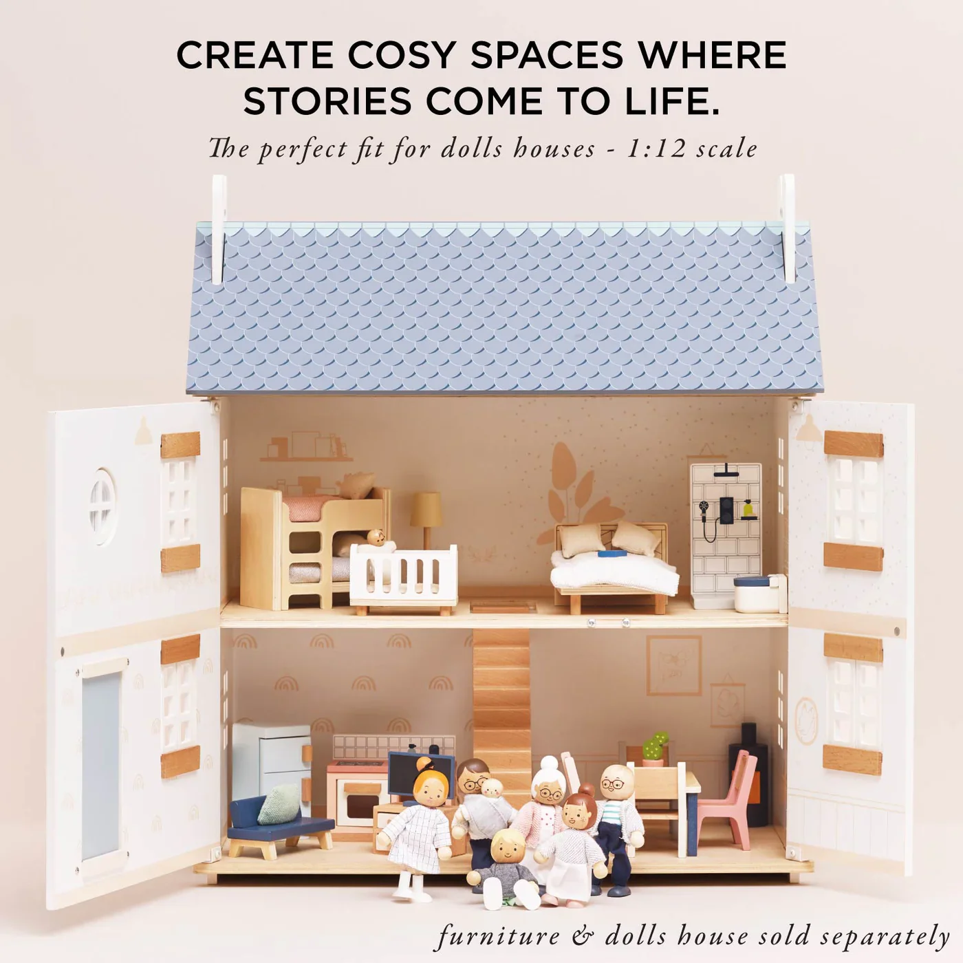 LE TOY VAN Wooden Dolls House Family - Image 7
