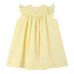 Lil Cactus Yellow Daisy Pocketed Smocked Bishop Dress - Image 2