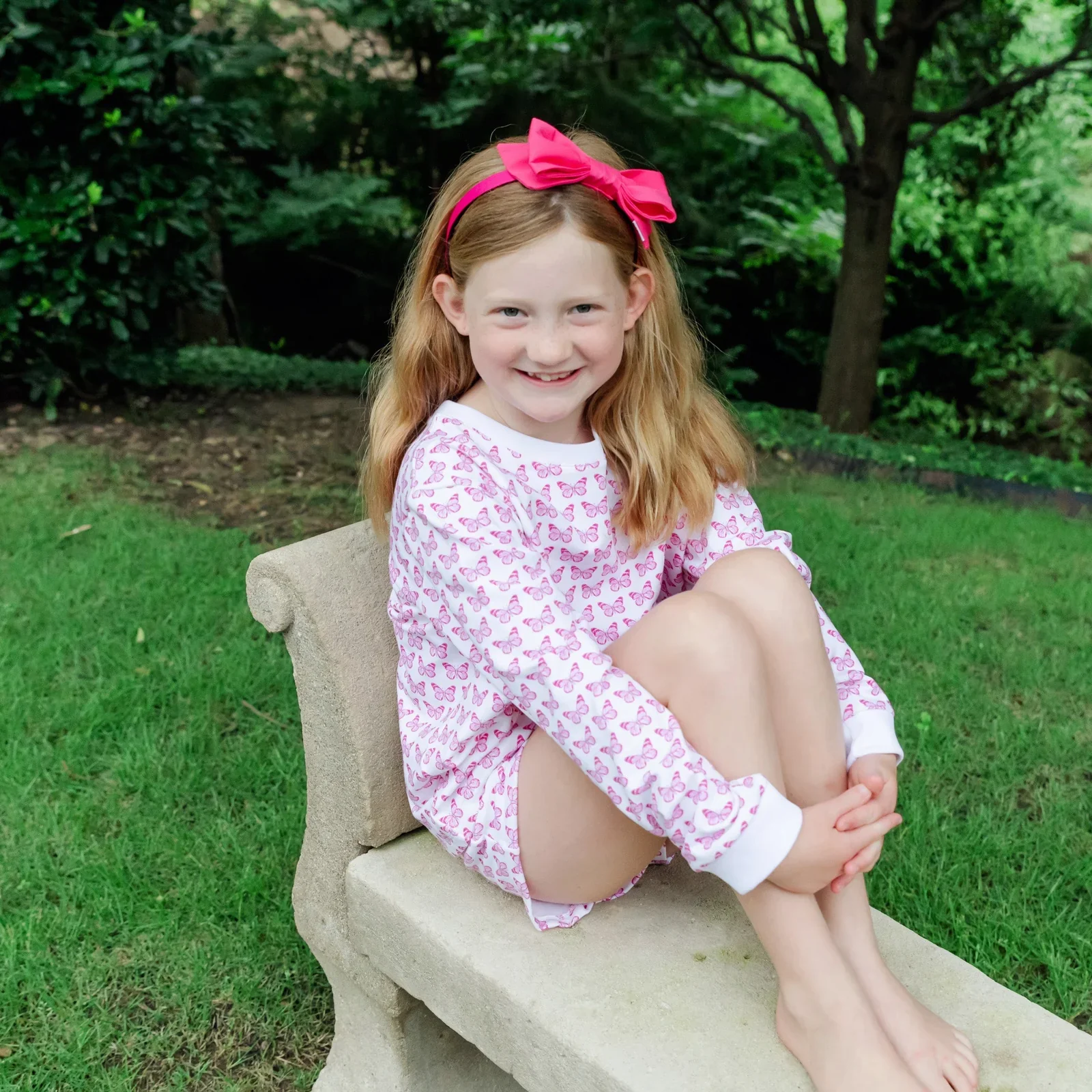 Lila and Hayes Stella Girls' Sweatshirt Short Set - Cartie Butterflies - Image 4