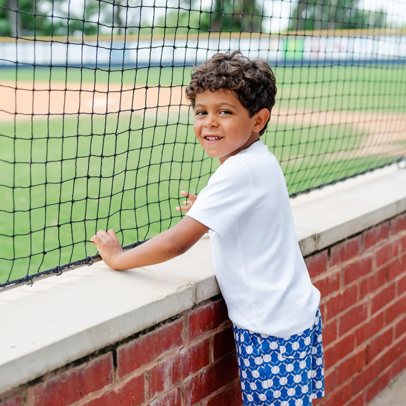 Lila and Hayes WALKER BOYS' SHORT SET - UP AT BAT BASEBALL - Image 3