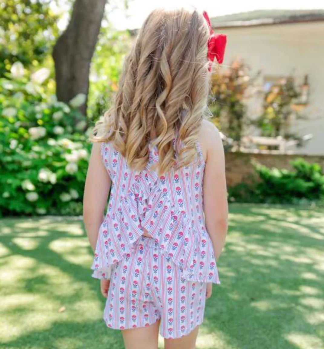 Lila & Hayes Poppy Girls' Short Set - Liberty Floral - Image 2