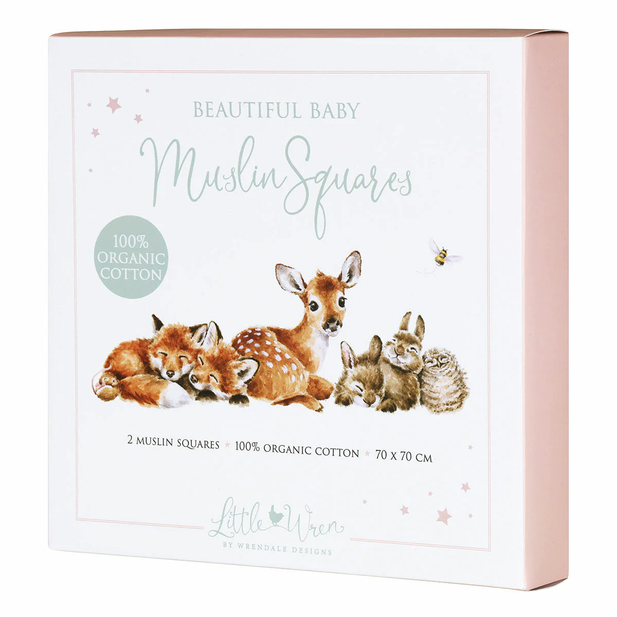 'LITTLE FOREST' WOODLAND ANIMAL MUSLIN GIFT SET - Image 2