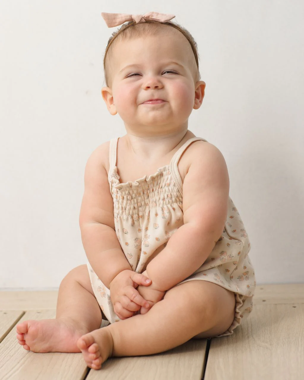 Quincy Mae Little Knot Headband || Melon Beige - Image 10