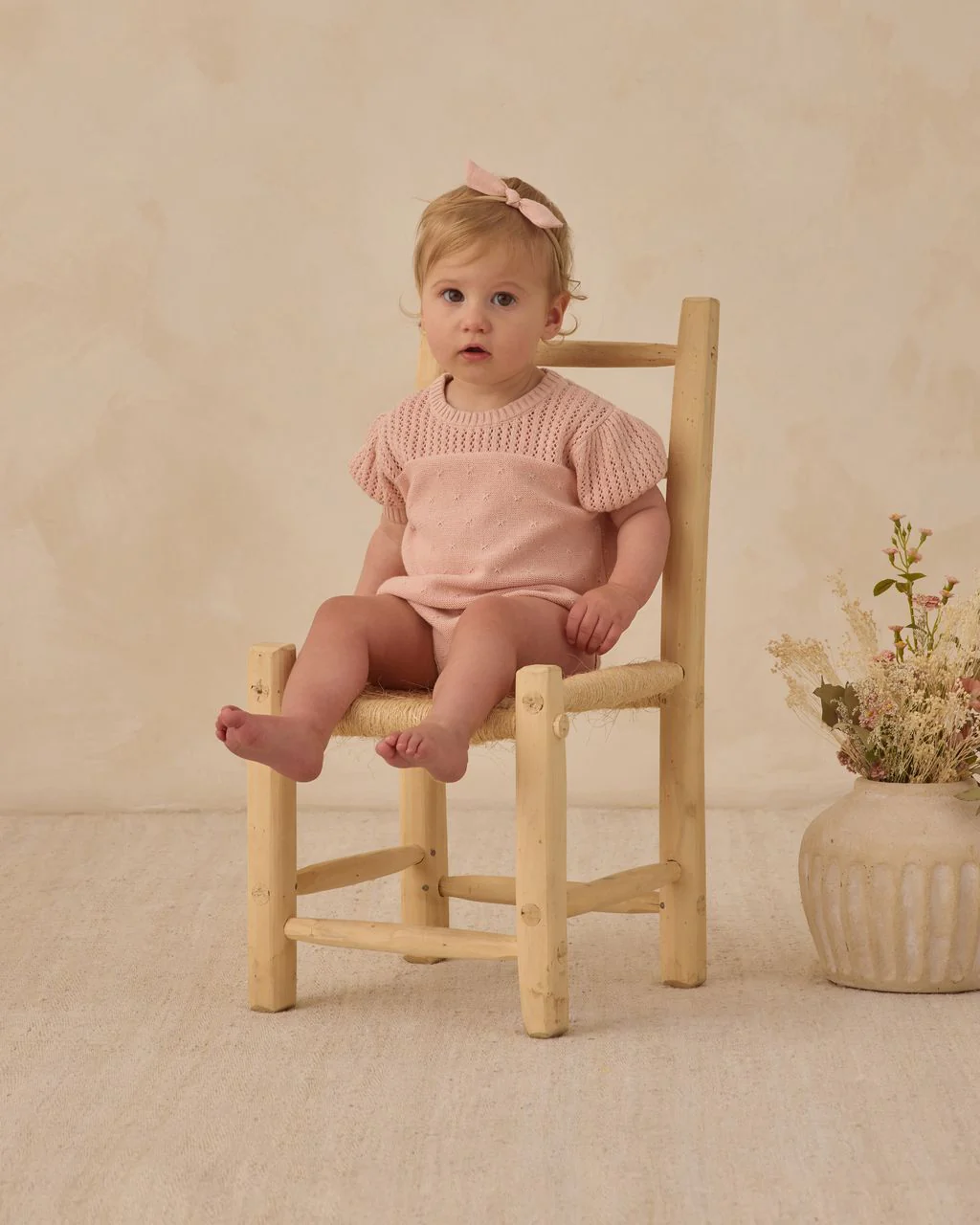 Quincy Mae Little Knot Headband || Melon Beige - Image 3