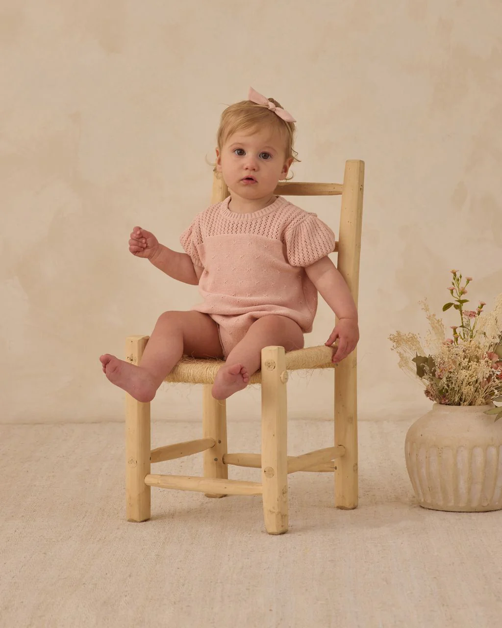 Quincy Mae Little Knot Headband || Melon Beige - Image 5
