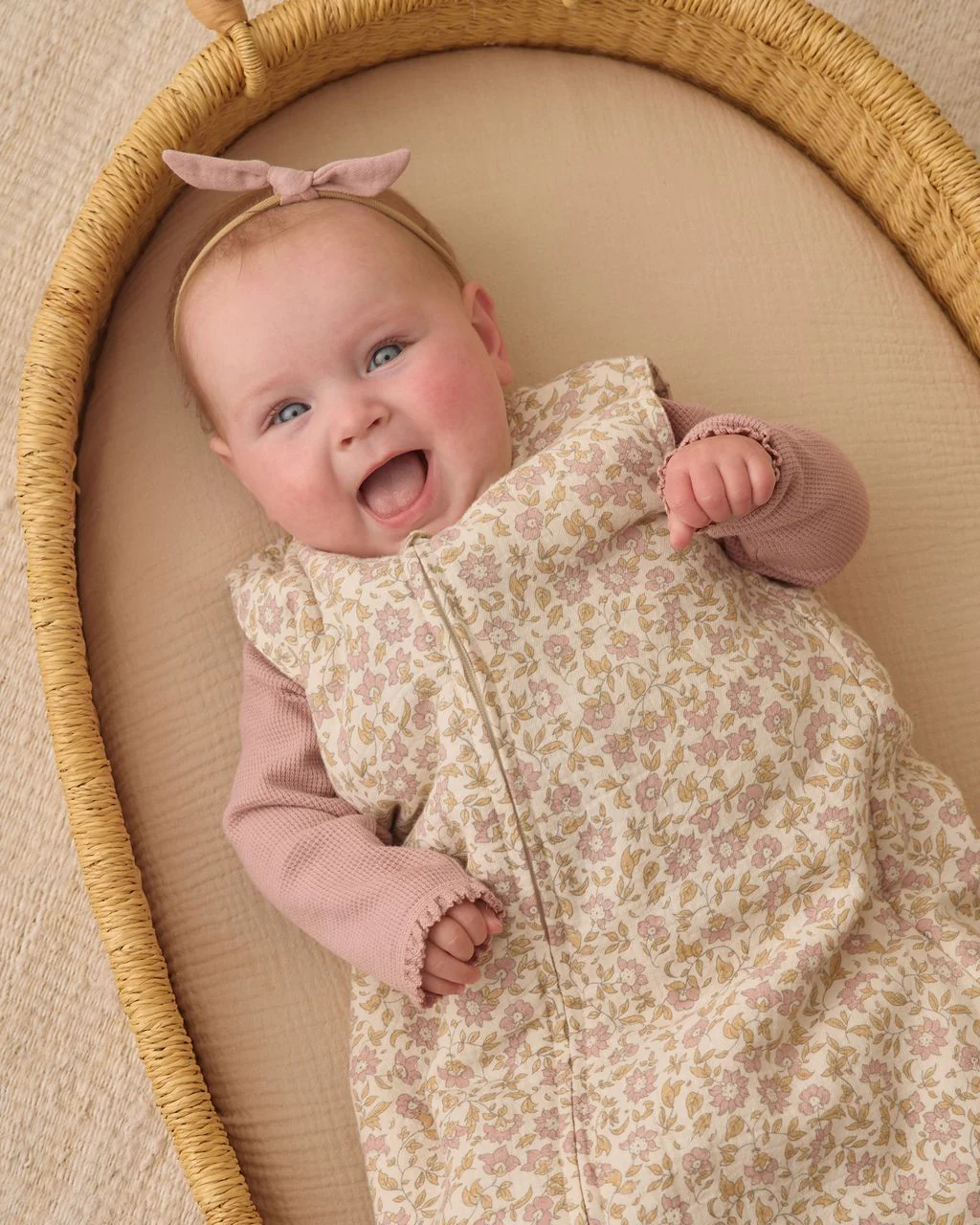 Quincy Mae Little Knot Headband || Melon Beige - Image 6