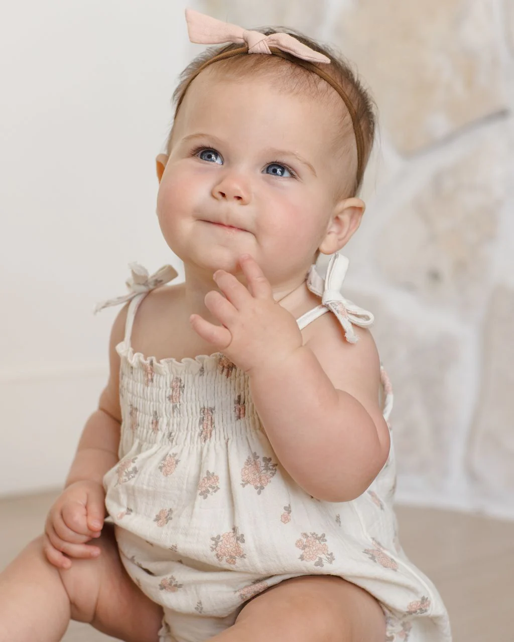 Quincy Mae Little Knot Headband || Melon Beige - Image 7