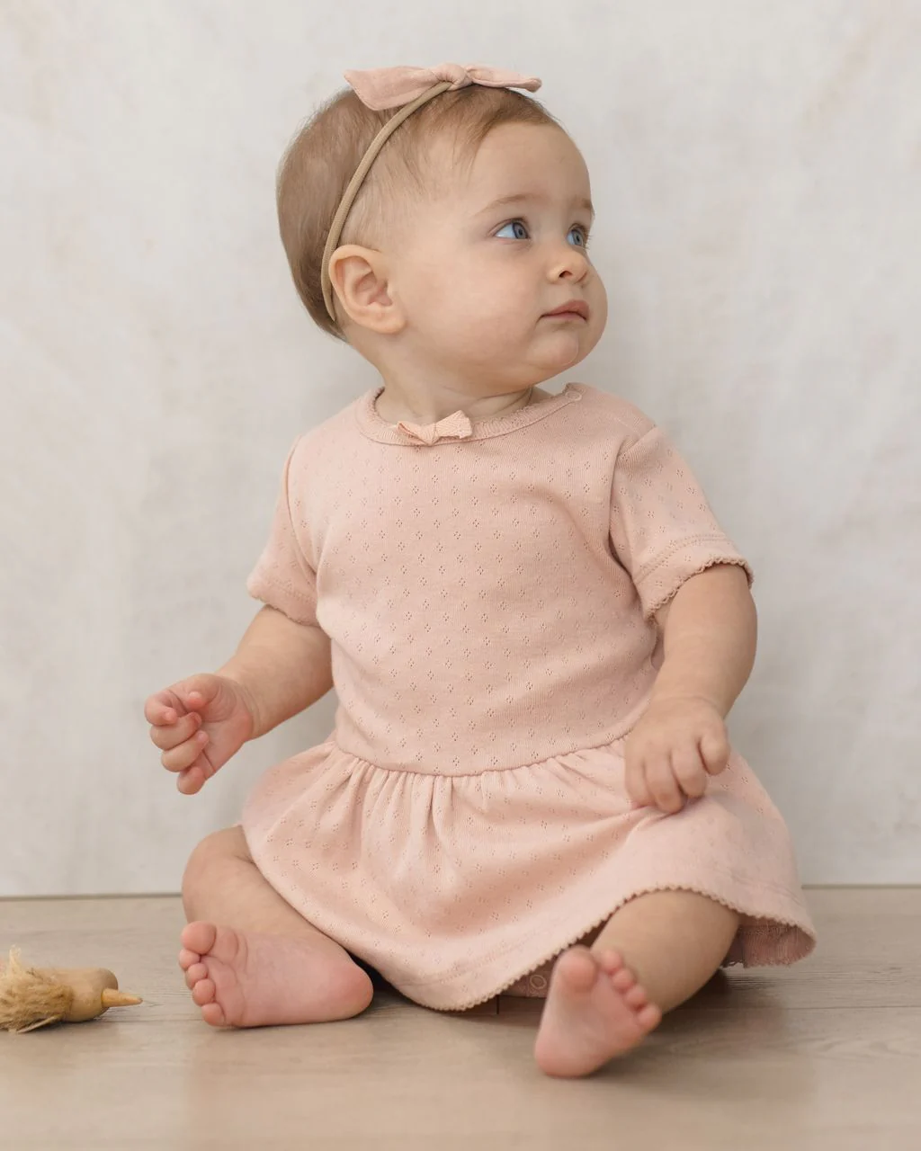 Quincy Mae Little Knot Headband || Melon Beige - Image 8