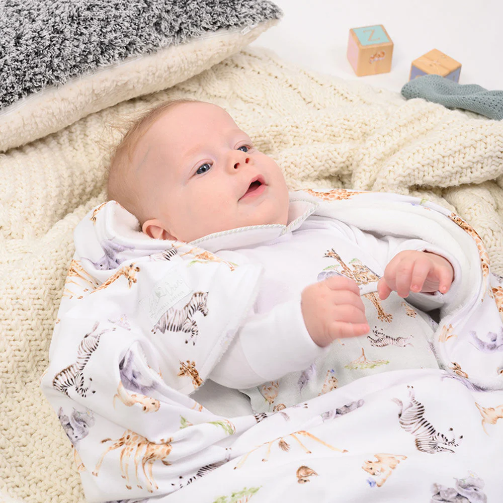 'LITTLE SAVANNAH' AFRICAN ANIMAL BABY BLANKET - Image 4