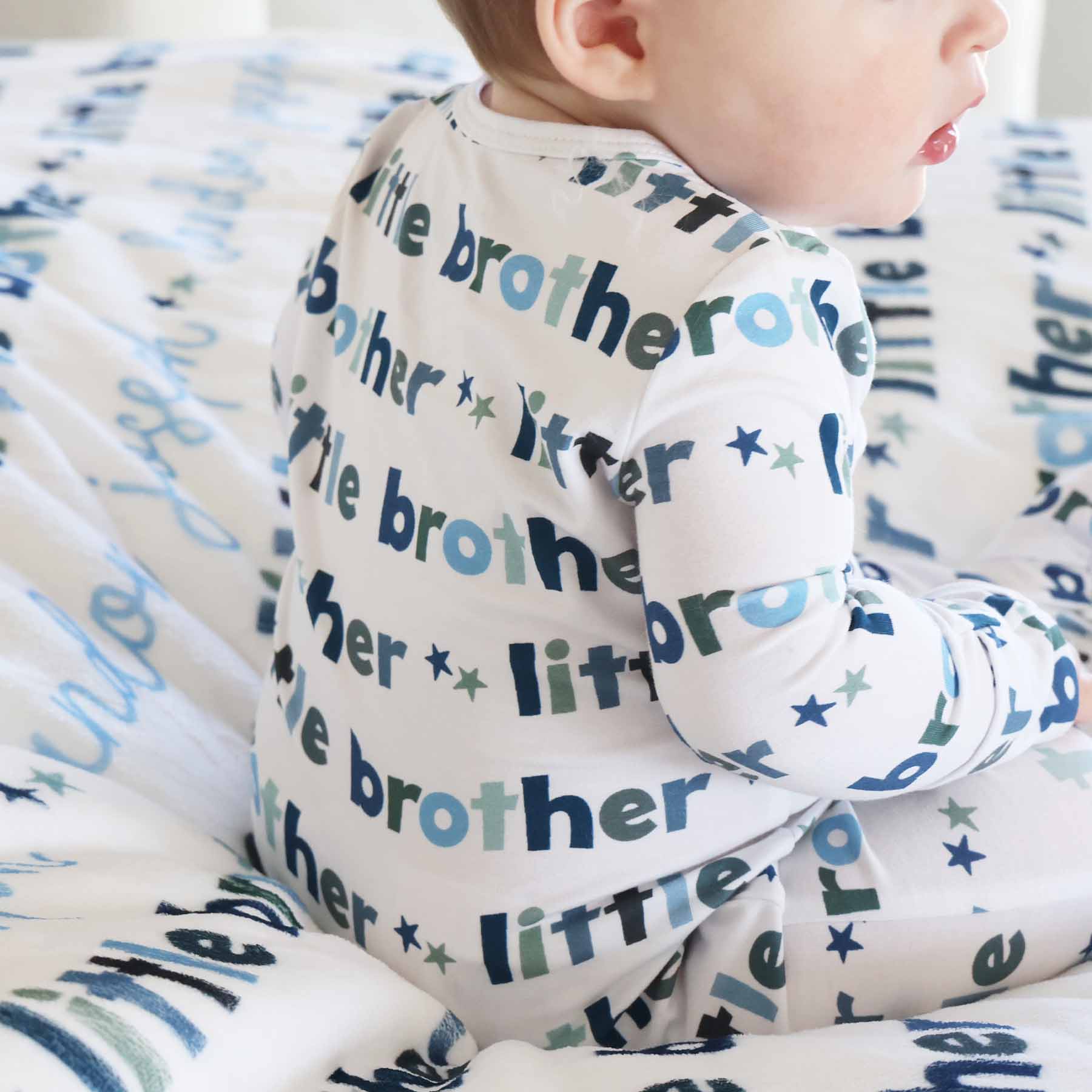 Little Sibling Zipper Footie: Little Brother - Image 7
