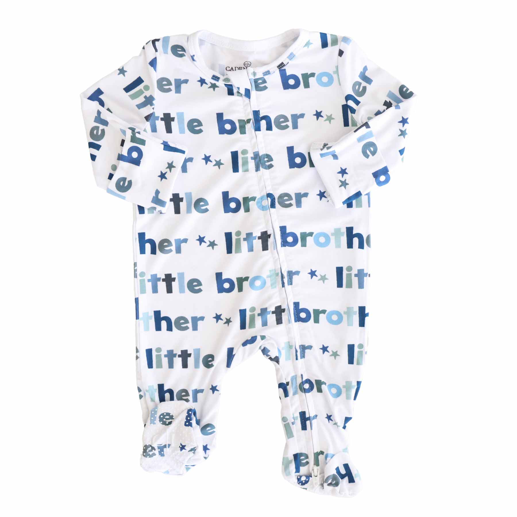 Little Sibling Zipper Footie: Little Sister - Image 4