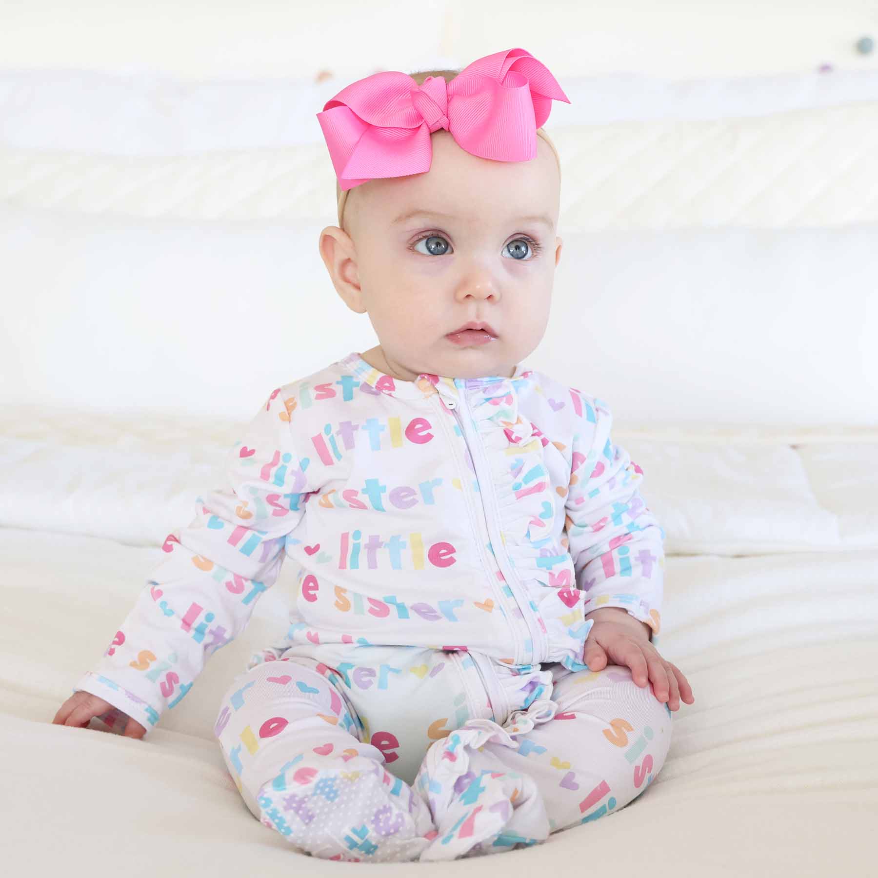 Little Sibling Zipper Footie: Little Sister - Image 9