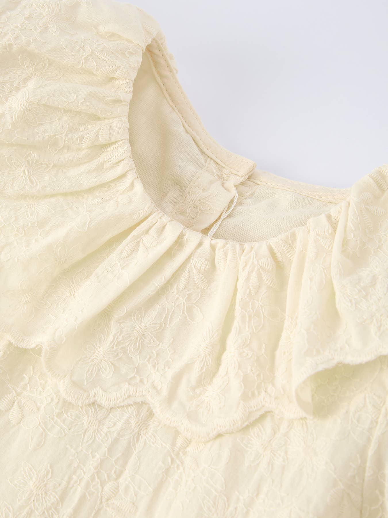 Rylee Faith Long-Sleeved Embroidered Baby Doll Collar Dress - Image 3