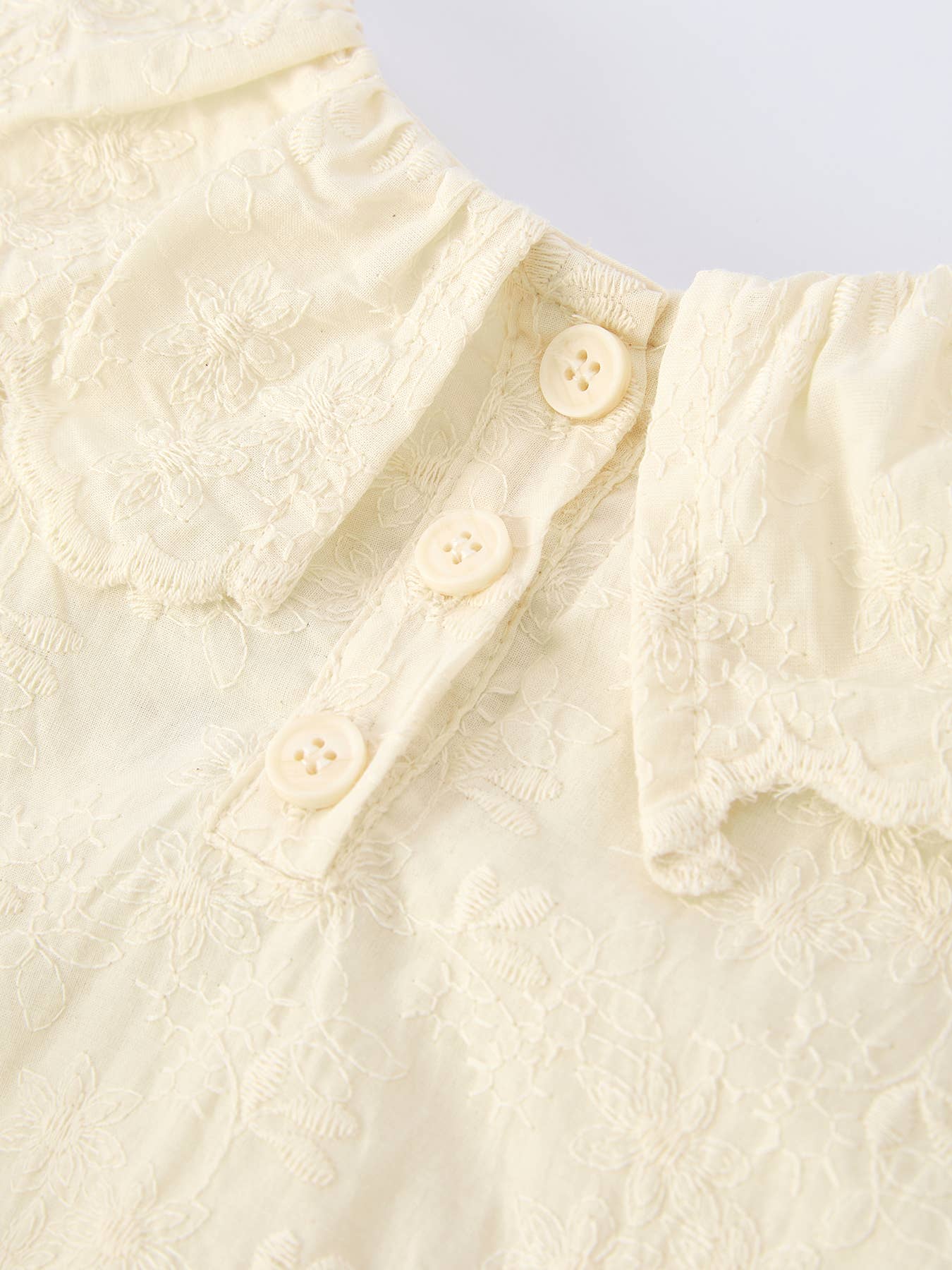 Rylee Faith Long-Sleeved Embroidered Baby Doll Collar Dress - Image 5