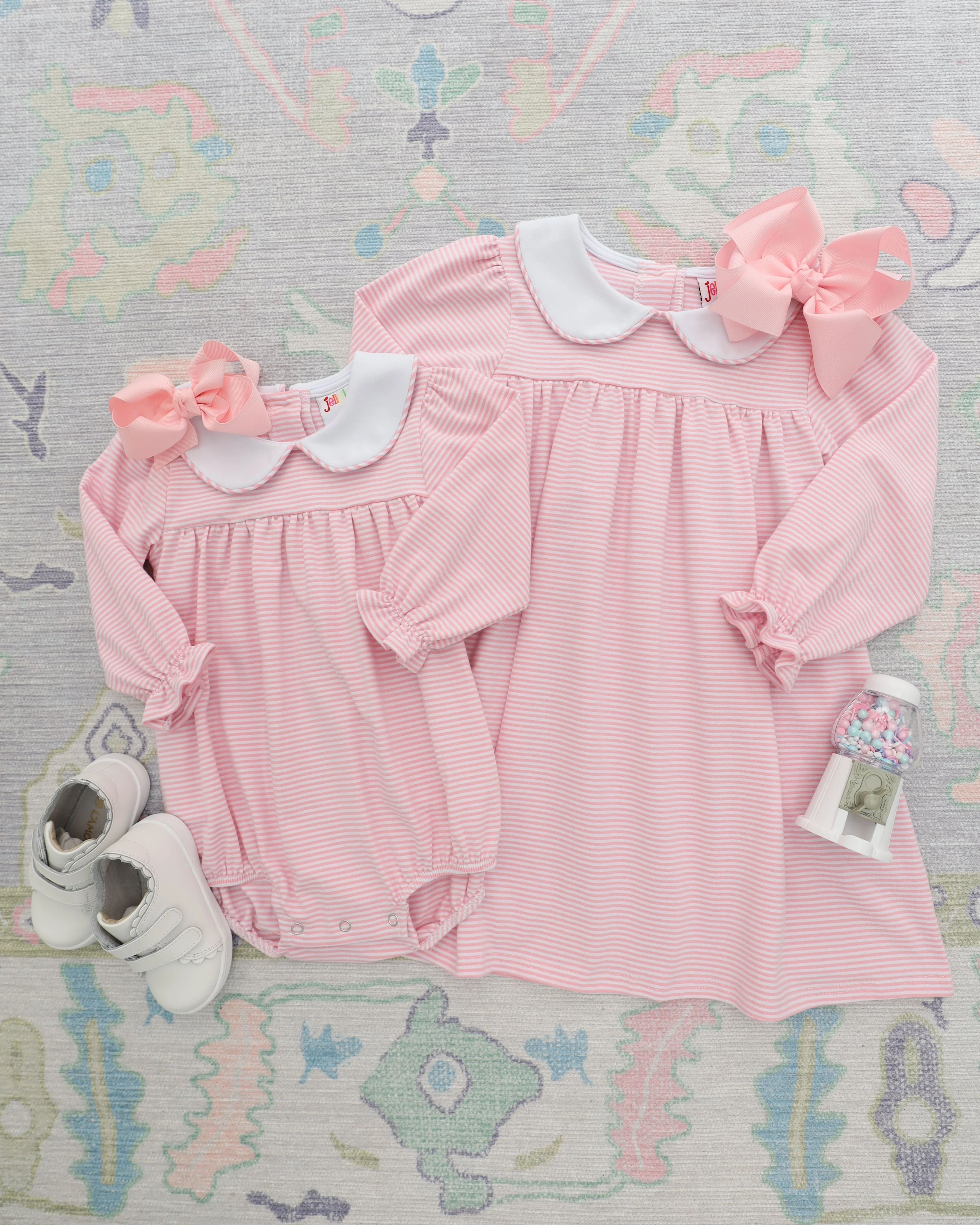 Lottie Dress Pink Long Sleeve Jellybean by Smock Candy - Image 6