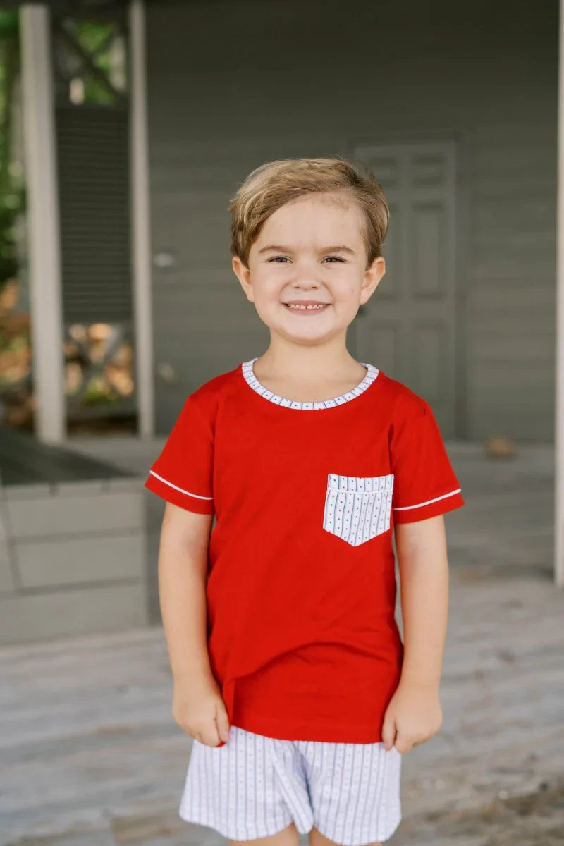 Lullaby Set Charlie Short Set Raleigh Red, All American - Image 2