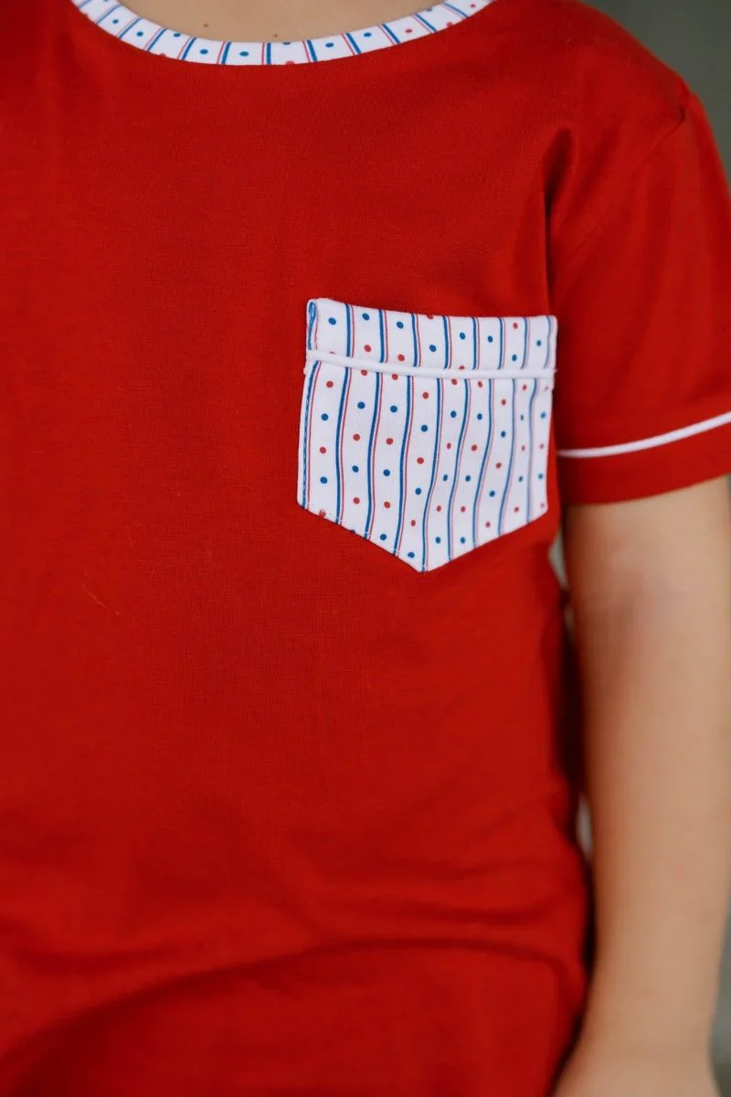 Lullaby Set Charlie Short Set Raleigh Red, All American - Image 3