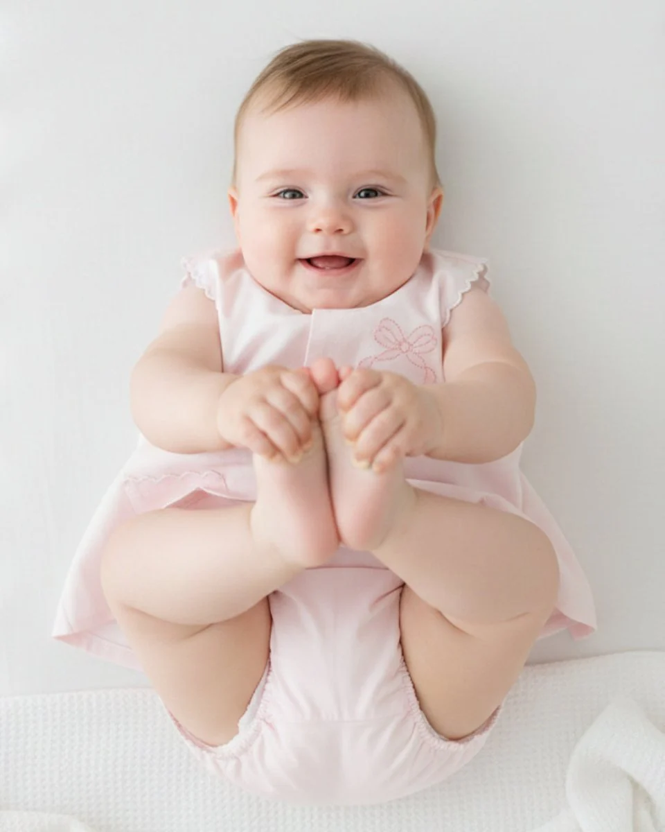 Lullaby Set-Maria Diaper Set Blessing Pink, Bow - Image 2