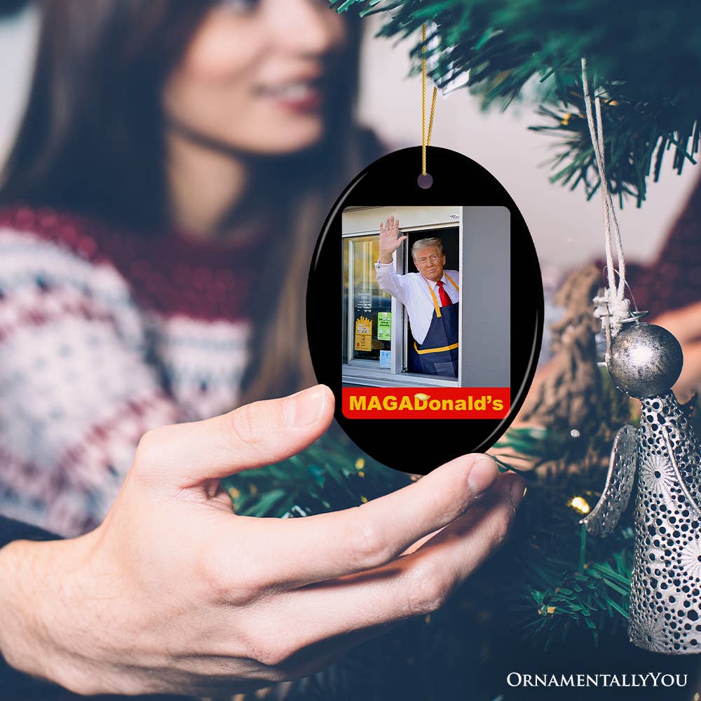 Ornamentally You MAGADonald's Trump Ornament, Unique Political Humor Gift - Image 5