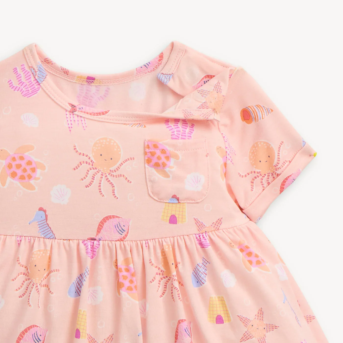 Magnetic Me Deep Chic Pk Modal Magnetic S/S Pocket Baby Dress - Image 2