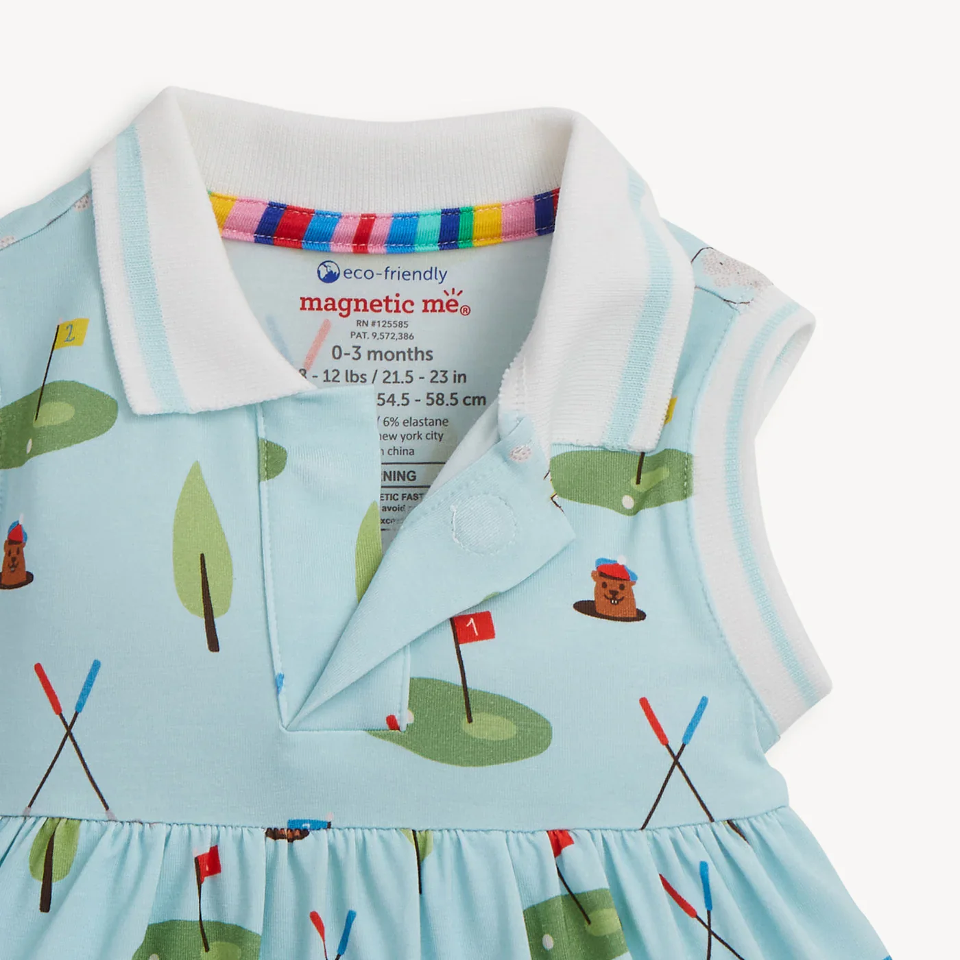Magnetic Me Gopher It Modal Magnetic Bodysuit Polo Dress - Image 2