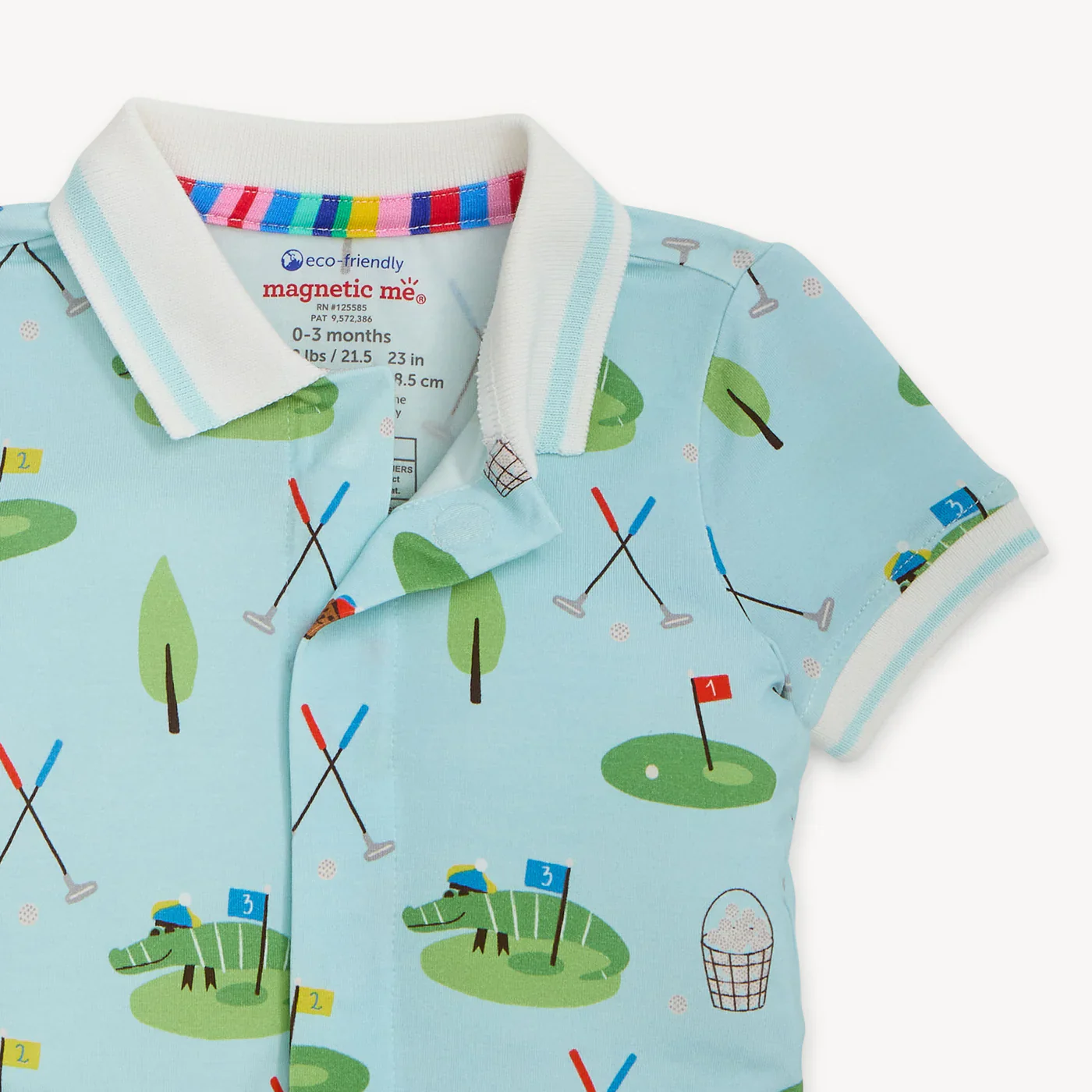 MAGNETIC ME Gopher It Modal Magnetic Polo Romper - Image 2