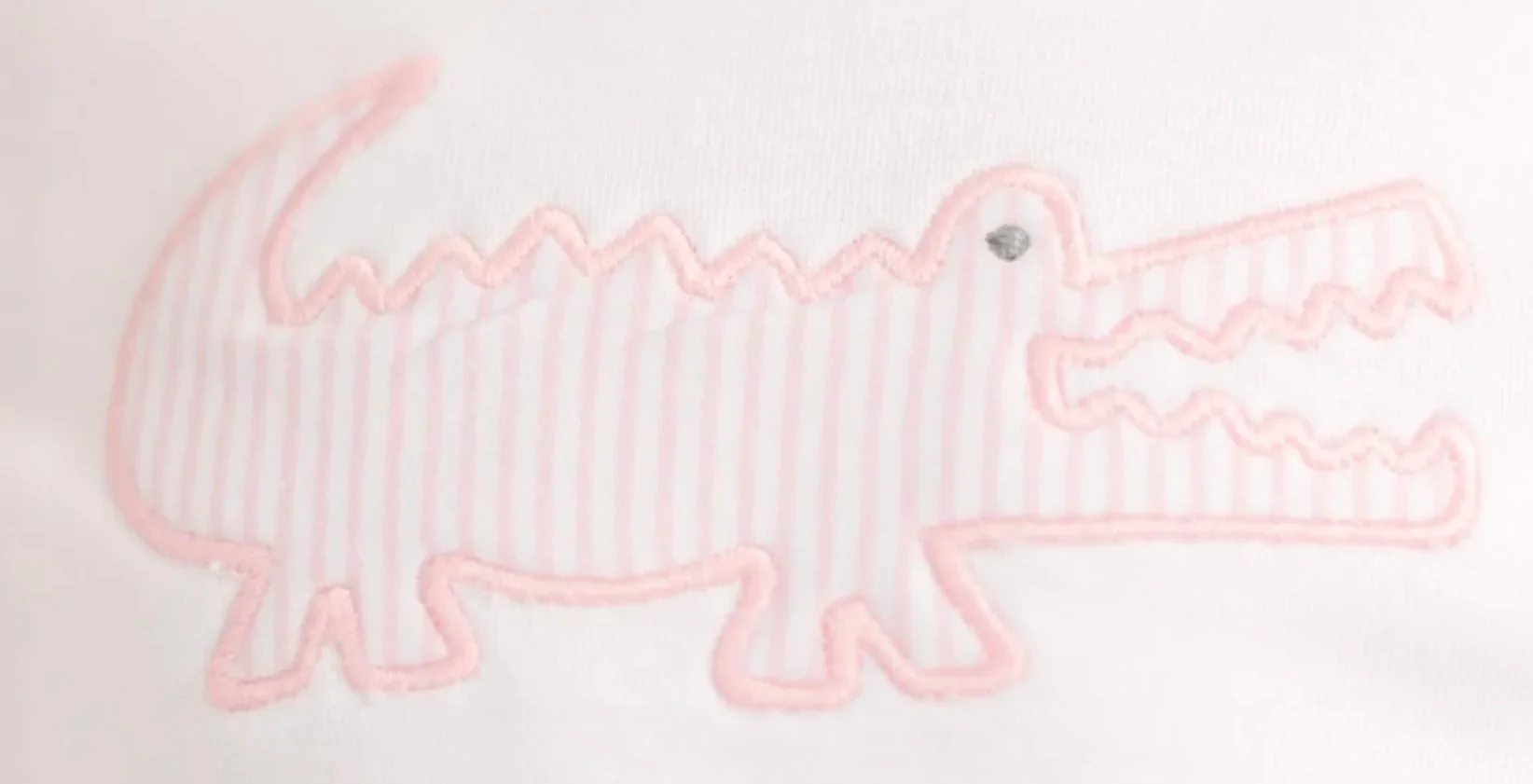 Magnolia Baby Gator Applique Short Pajamas - Pink - Image 5