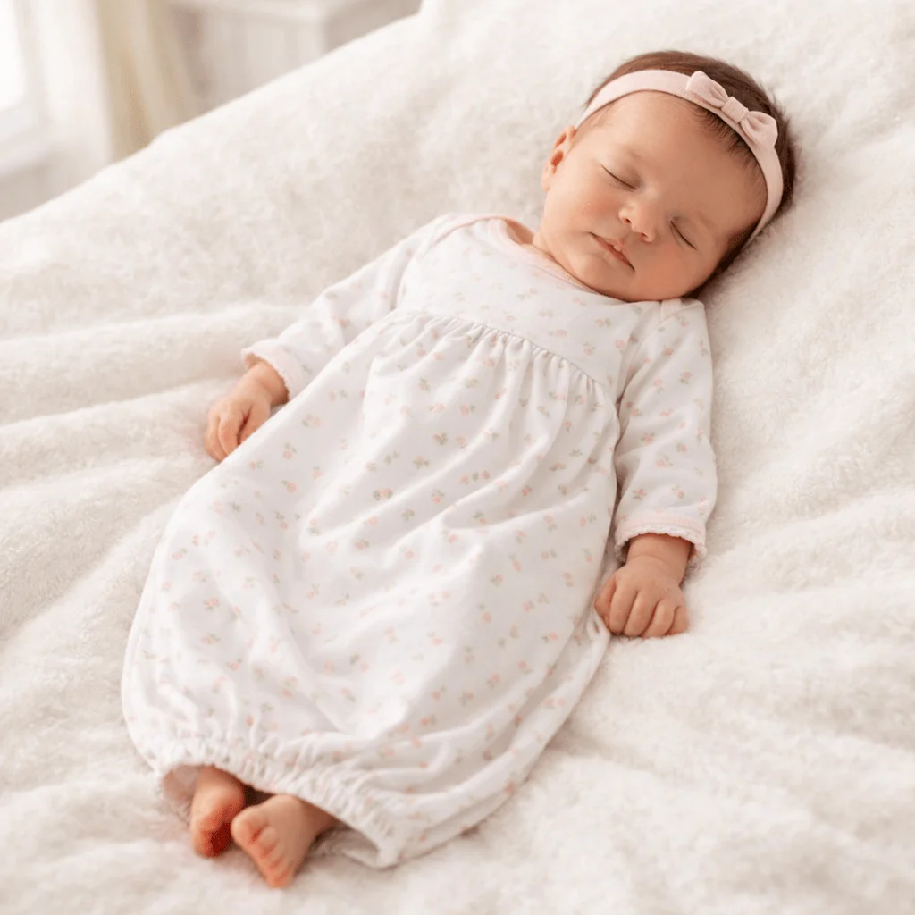 MAGNOLIA BABY Juliette's Classics Smocked Print Gathered Gown - Image 2