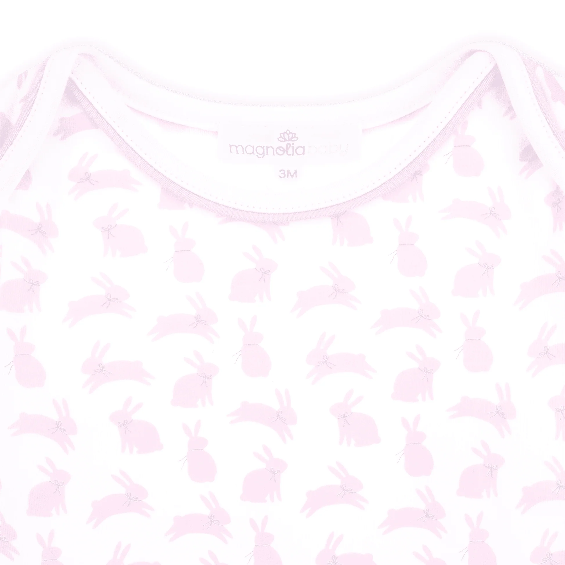 Magnolia Baby Leaping Bunnies Print Bodysuit - Pink - Image 3