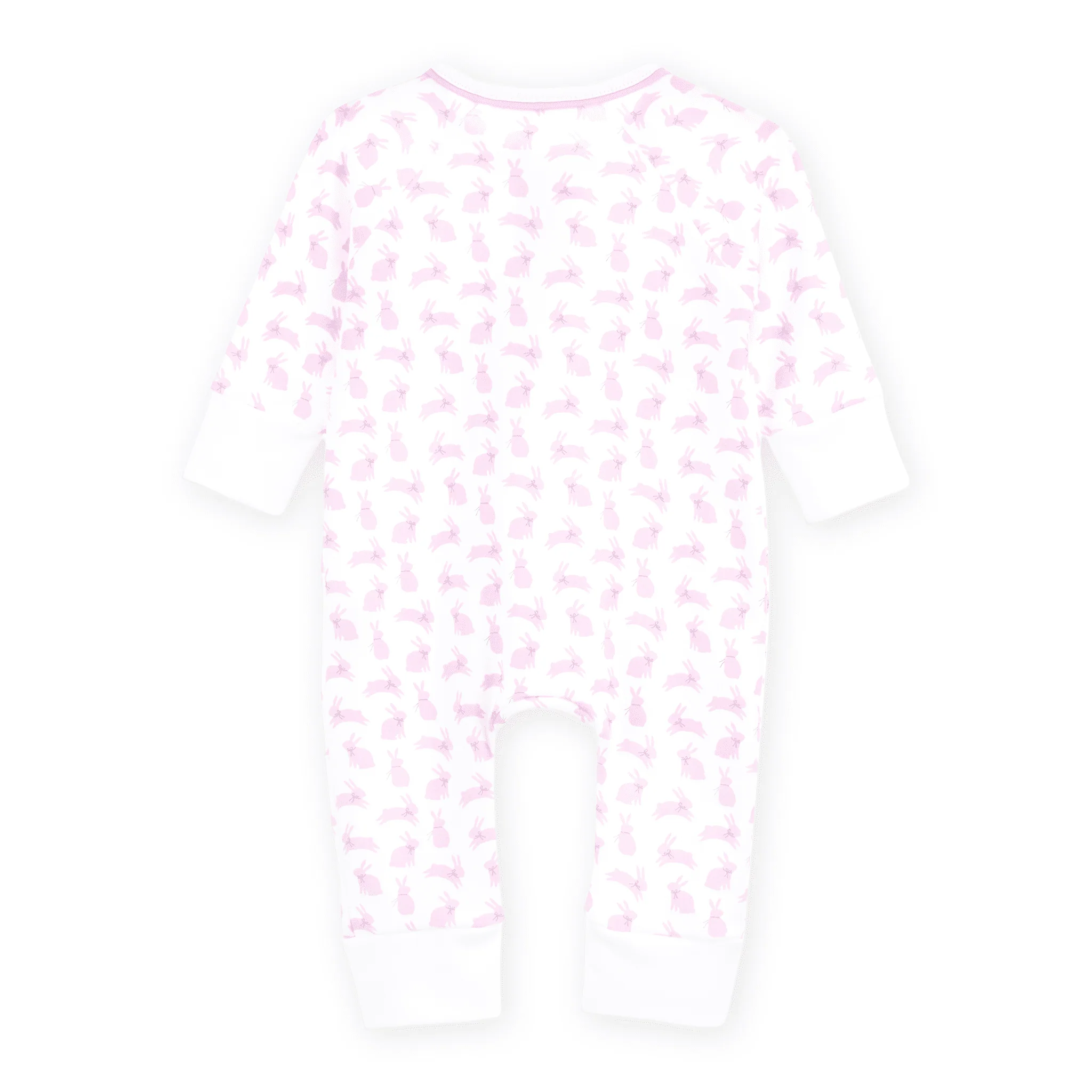 MAGNOLIA BABY Leaping Bunnies Print Zip Playsuit - Pink - Image 2