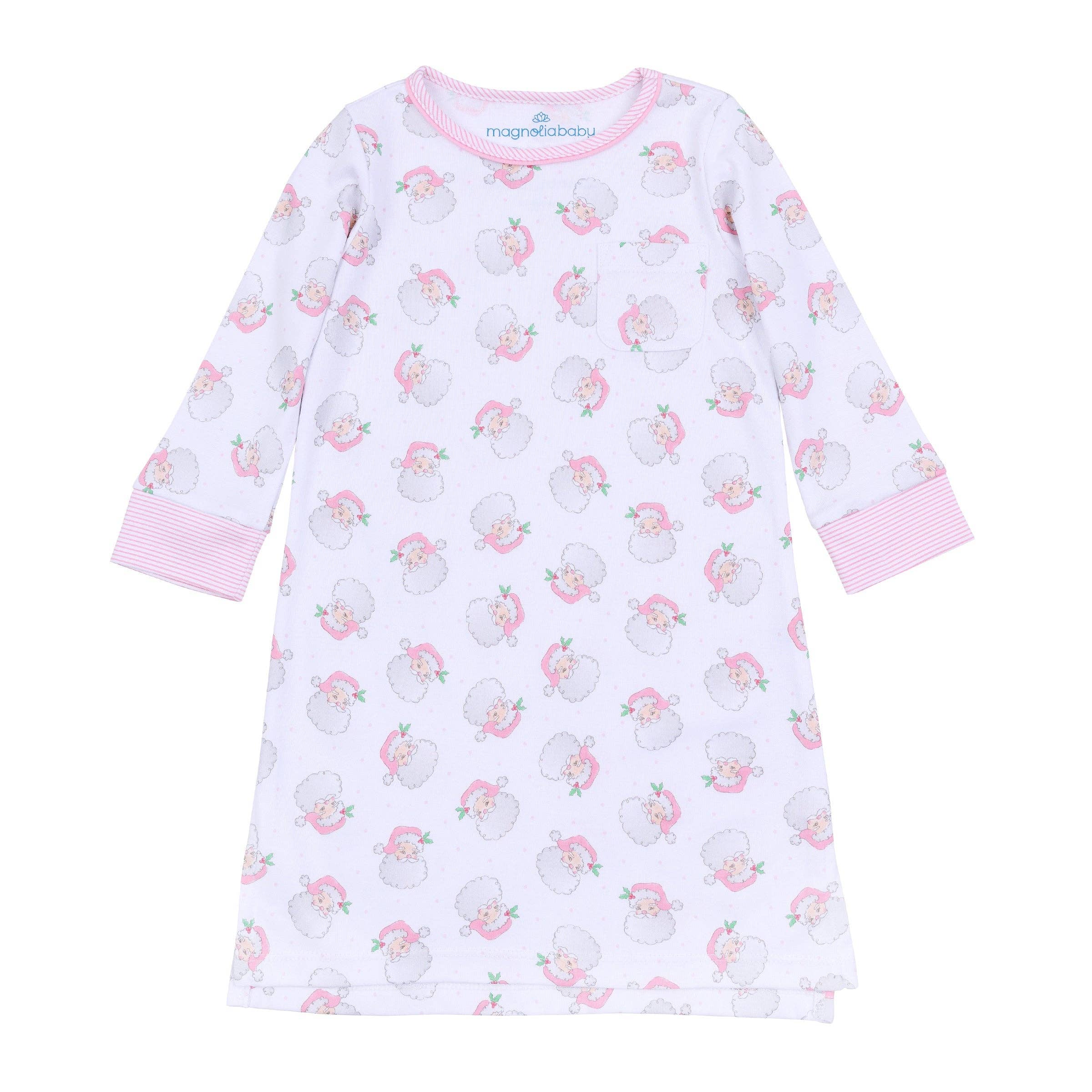 Magnolia Baby Santa Baby Long Sleeve Nightdress - Pink - Image 5