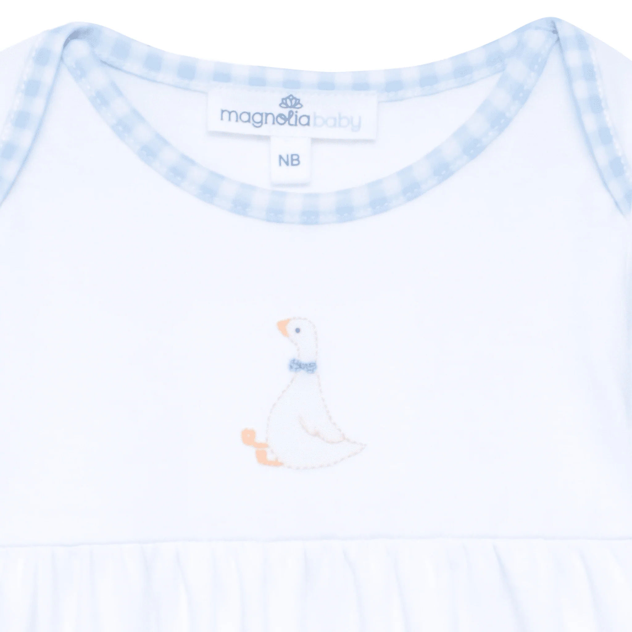 Magnolia Baby Silly Goose Gathered Gown - Light Blue - Image 2