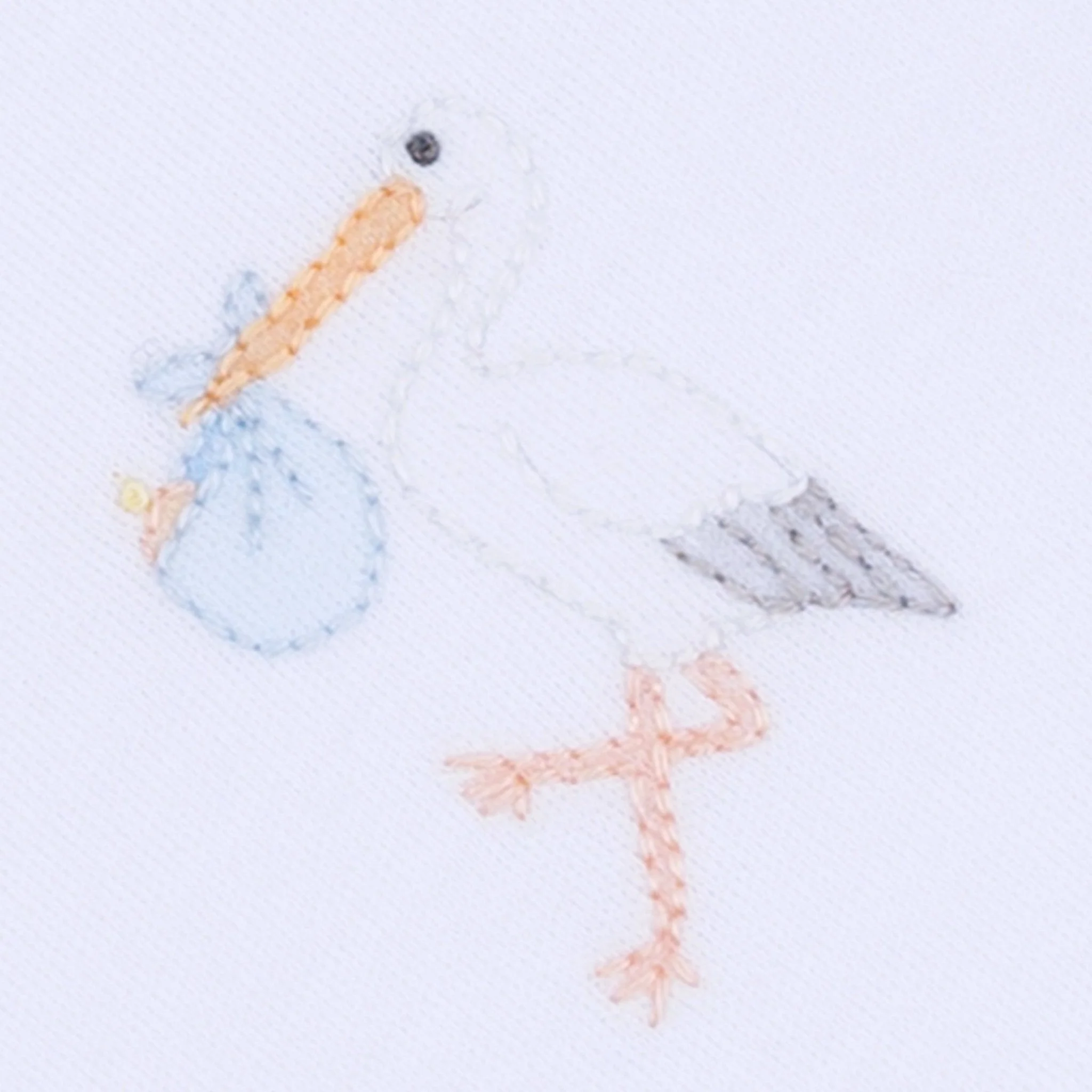 Magnolia Baby Vintage Stork Receiving Blanket - Light Blue - Image 2