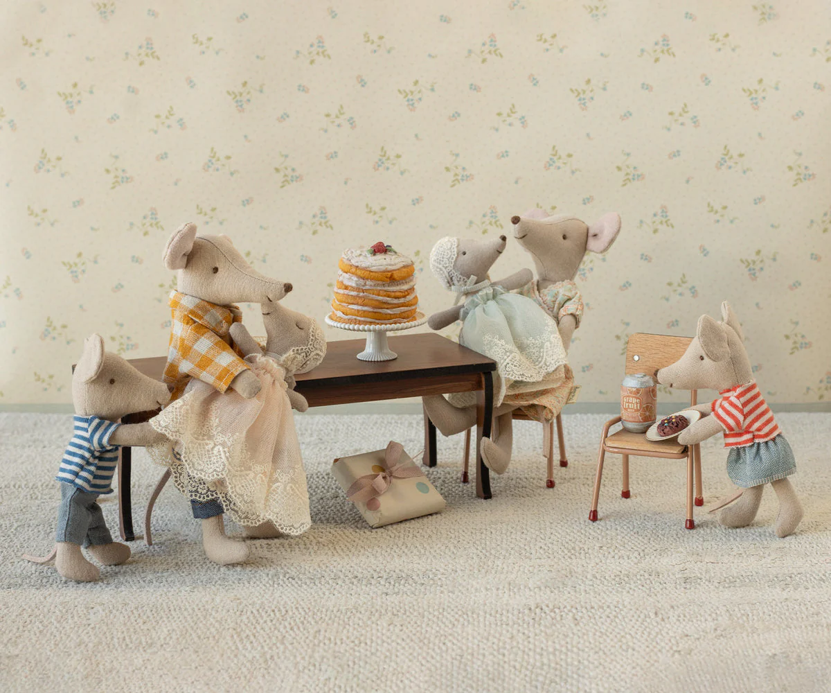Maileg Baby mouse in gown - Mint - Image 2