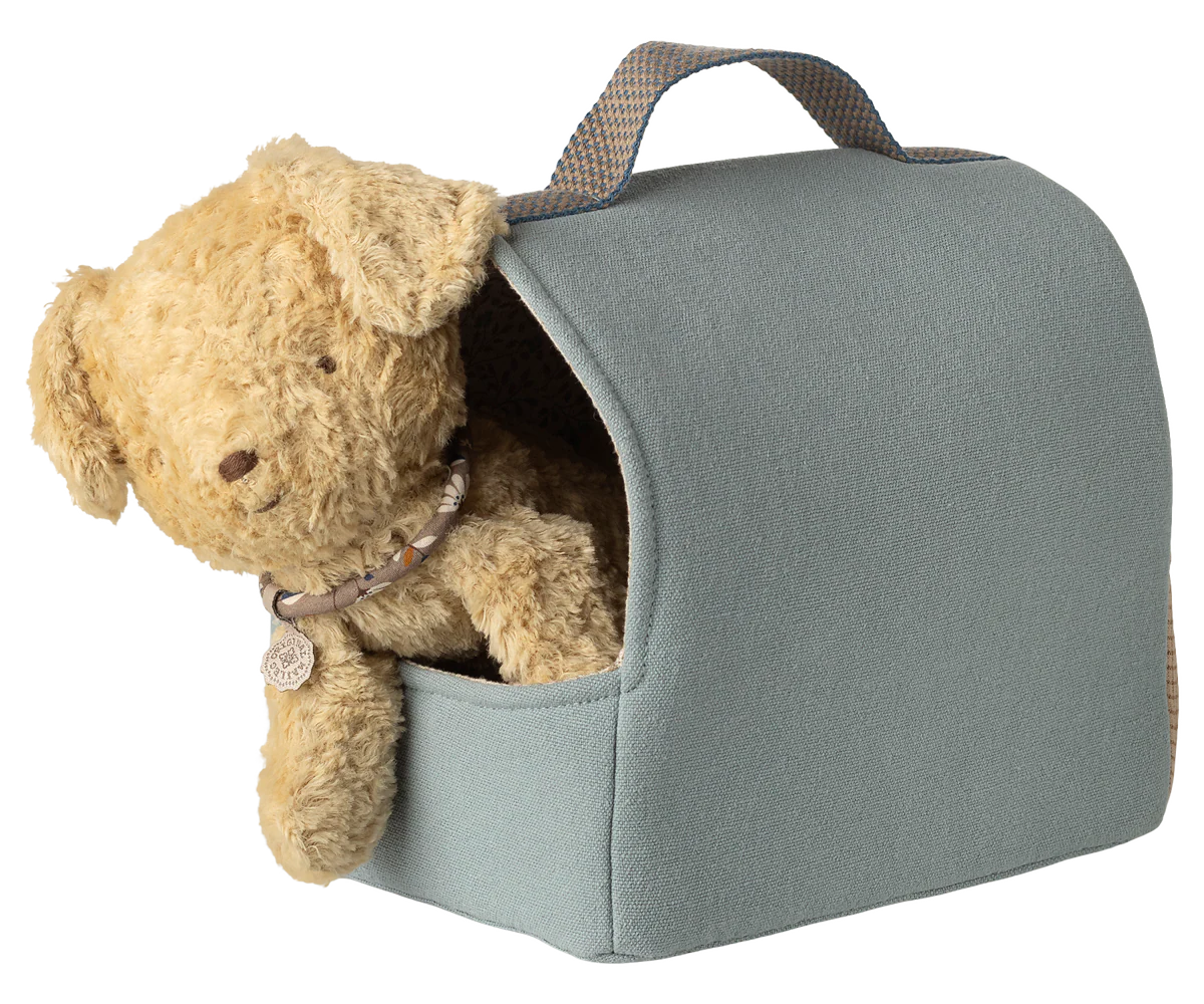 Maileg Pet Carrier - Dusty blue - Image 2