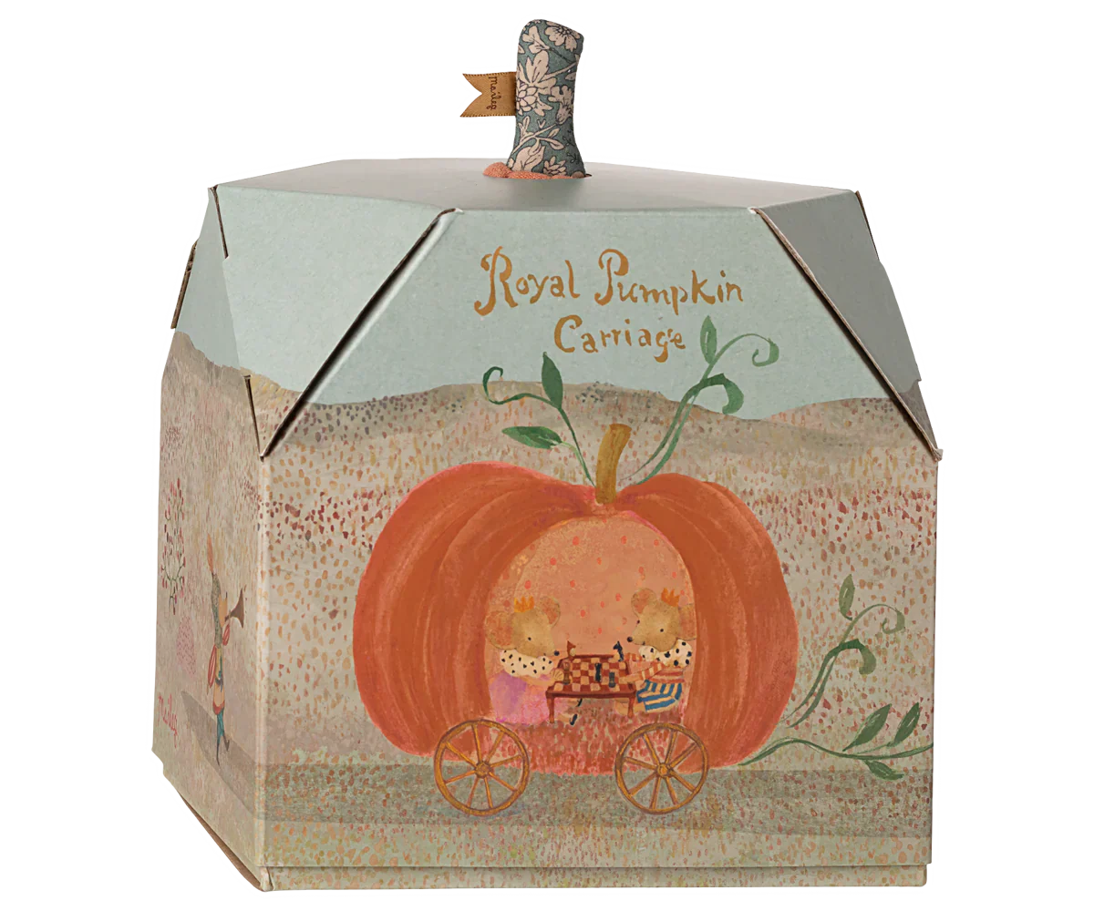 Maileg Pumpkin Carriage - Mouse - Image 3