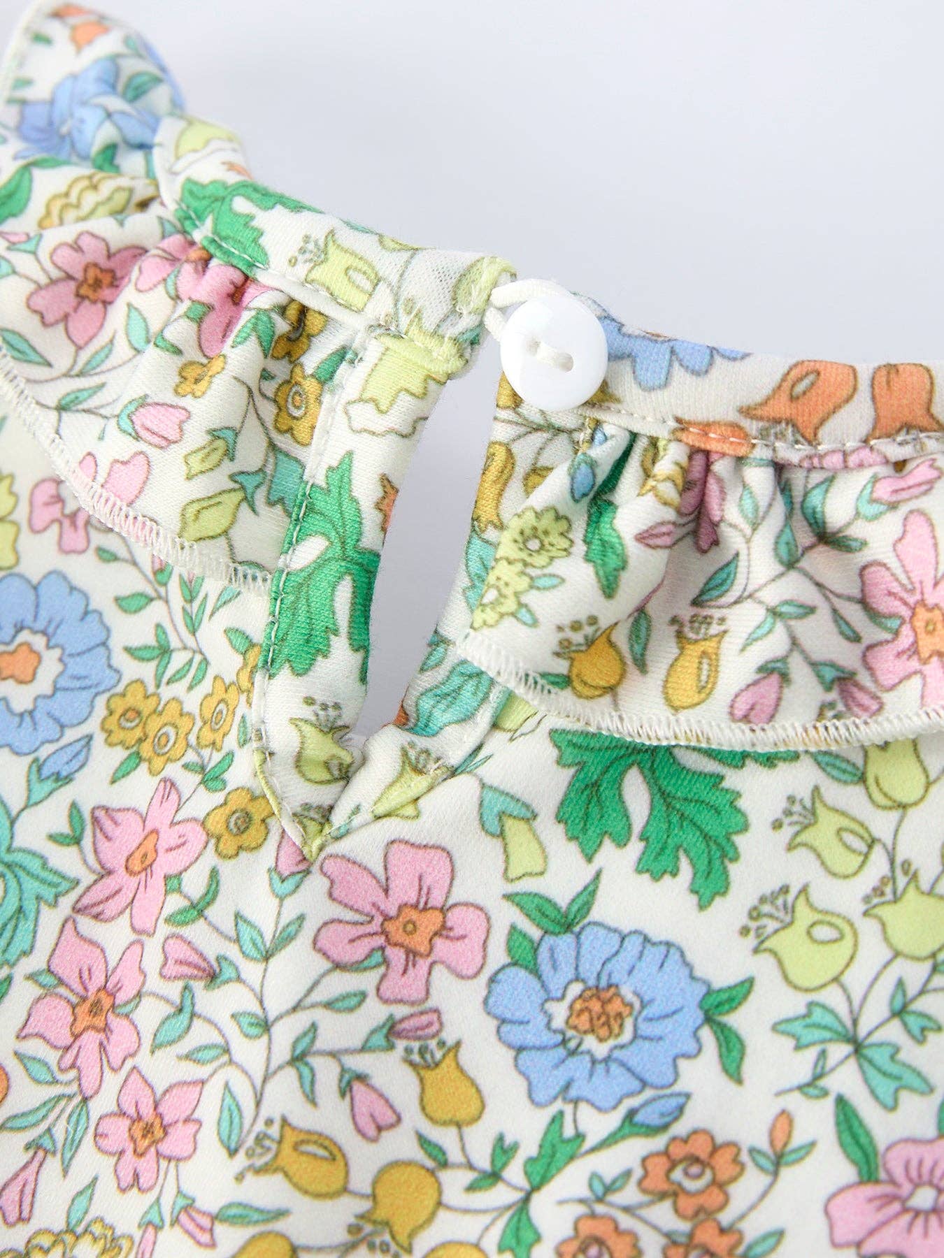 "MAMA'S GILR" Embroidered Smocked Girls' Romper: - Image 5